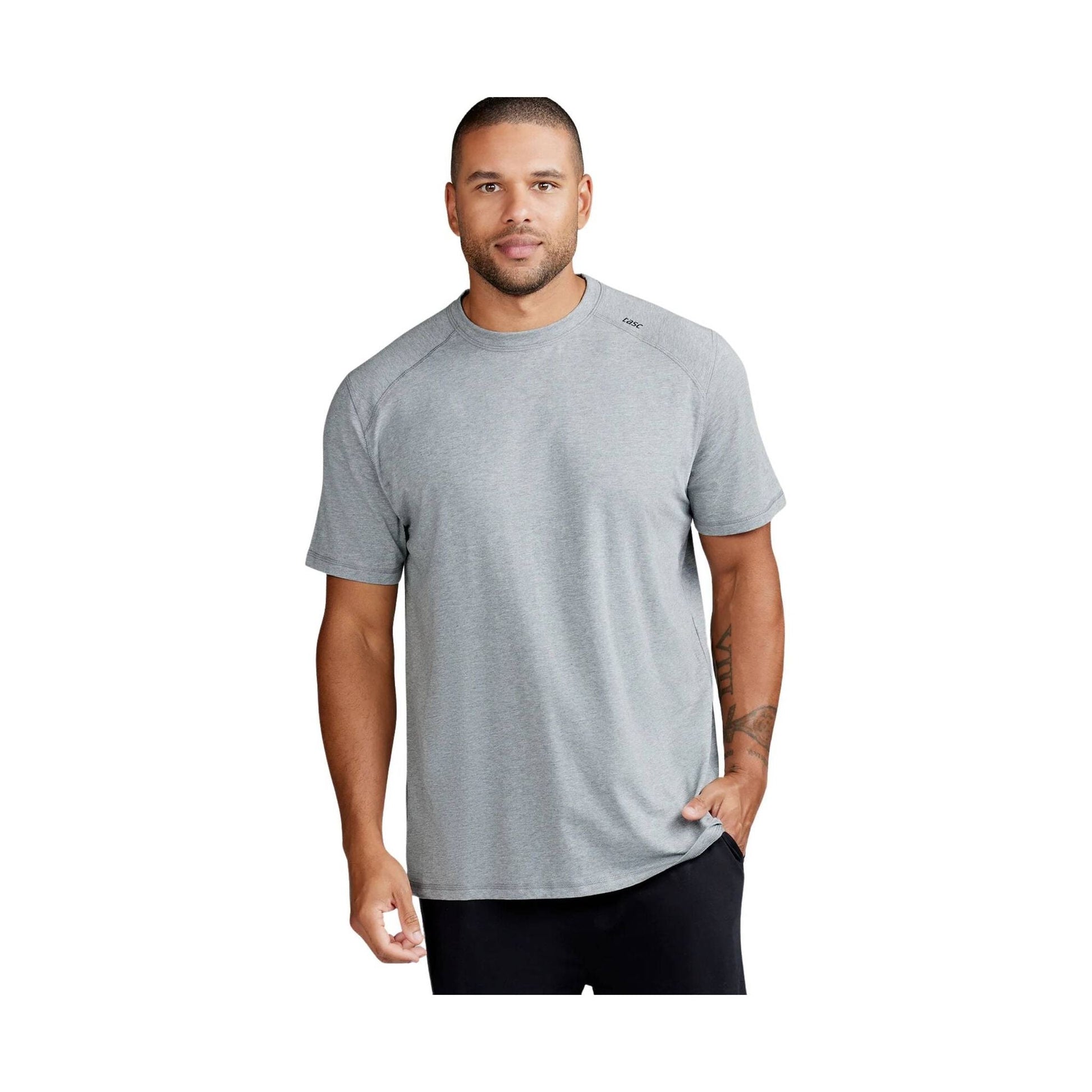 Tasc Men's Carrollton Fitness Tee - Heather Gray by Lenny's Shoe & Apparel