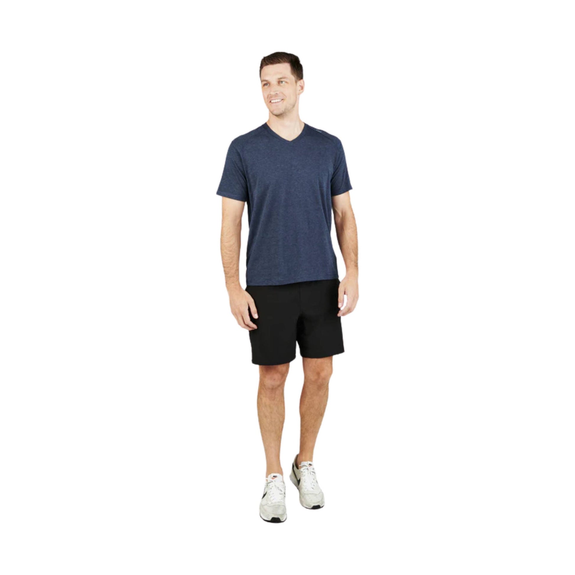 Tasc Men's Carrollton Fitness V Neck Tee - Classic Navy Heather by Lenny's Shoe & Apparel