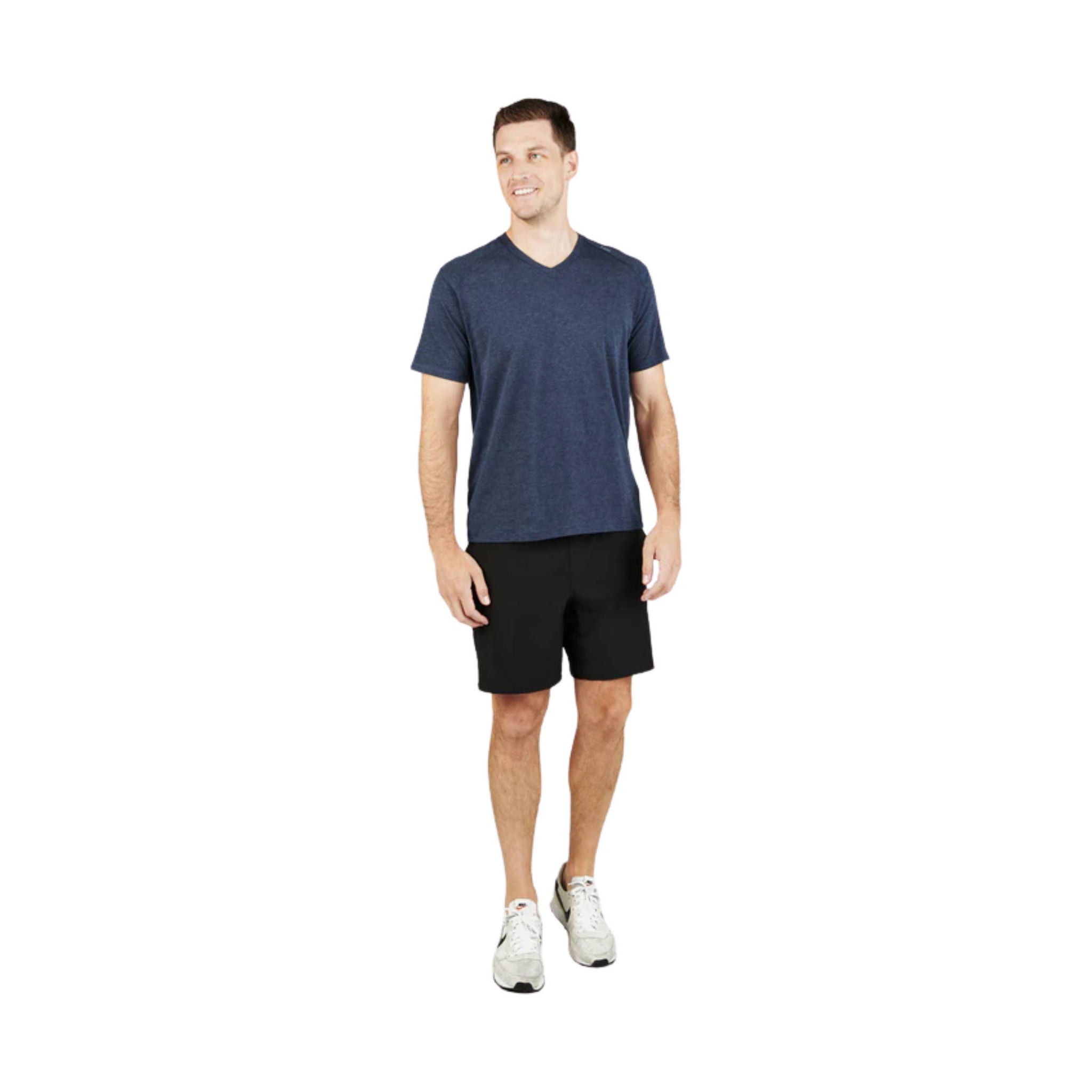 Tasc Men's Carrollton Fitness V Neck Tee - Classic Navy Heather by Lenny's Shoe & Apparel