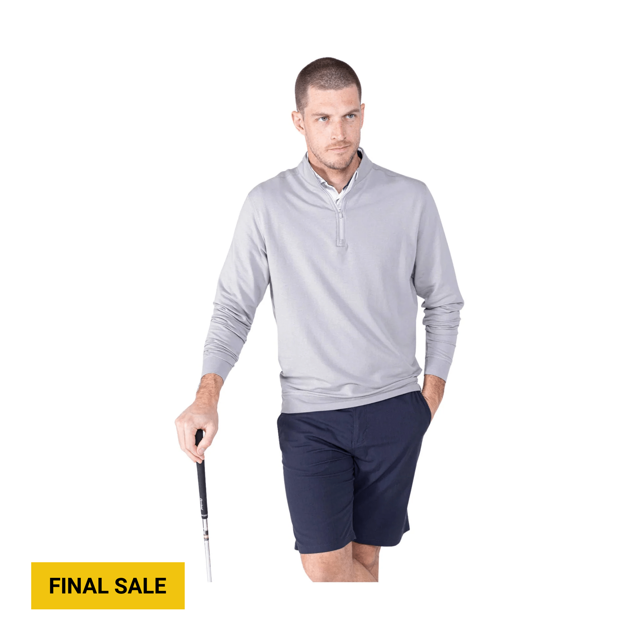 Tasc Men's Cloud French Terry Quarter Zip - Alloy by Lenny's Shoe & Apparel