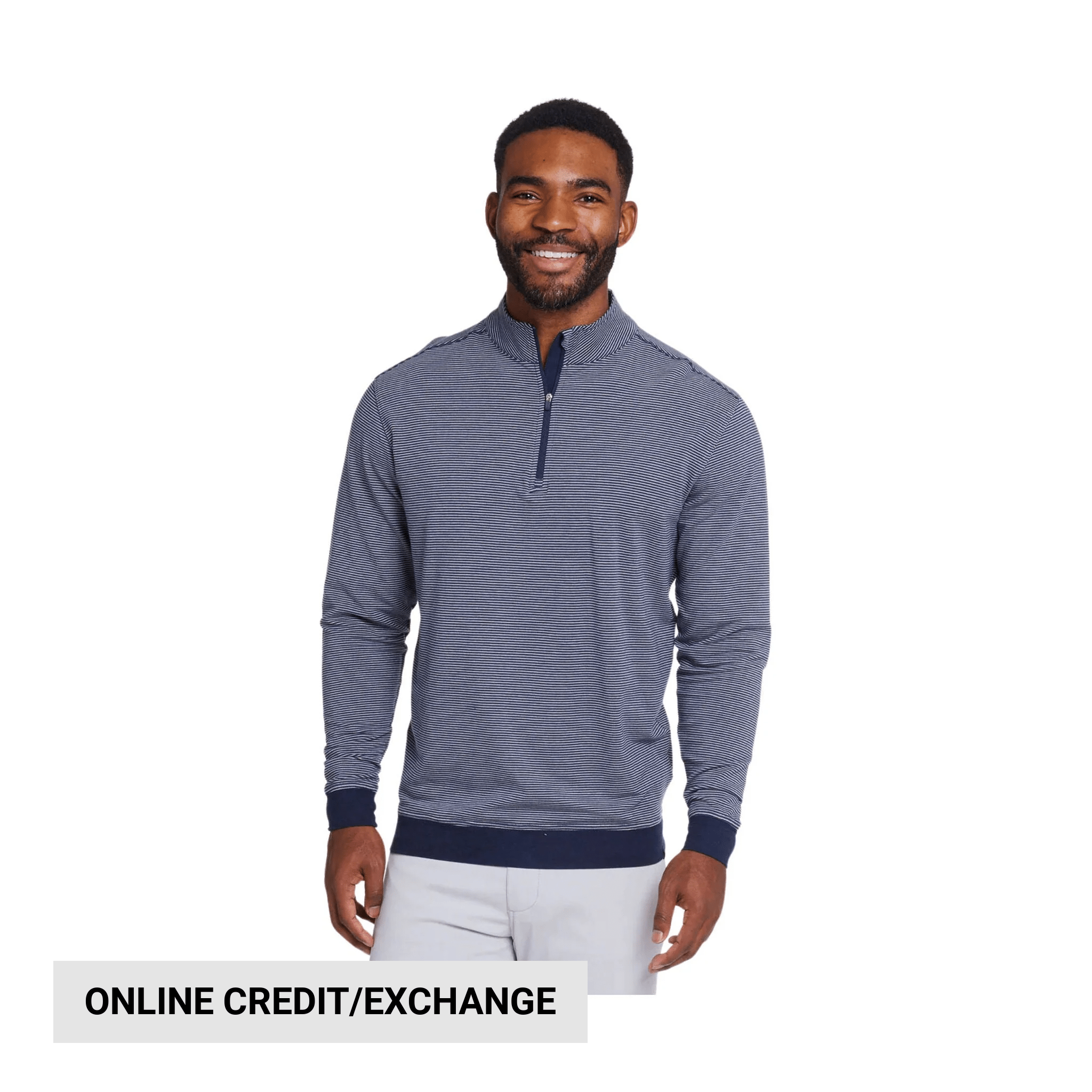 Tasc Men's Cloud French Terry Quarter Zip - Classic Navy/Alloy by Lenny's Shoe & Apparel