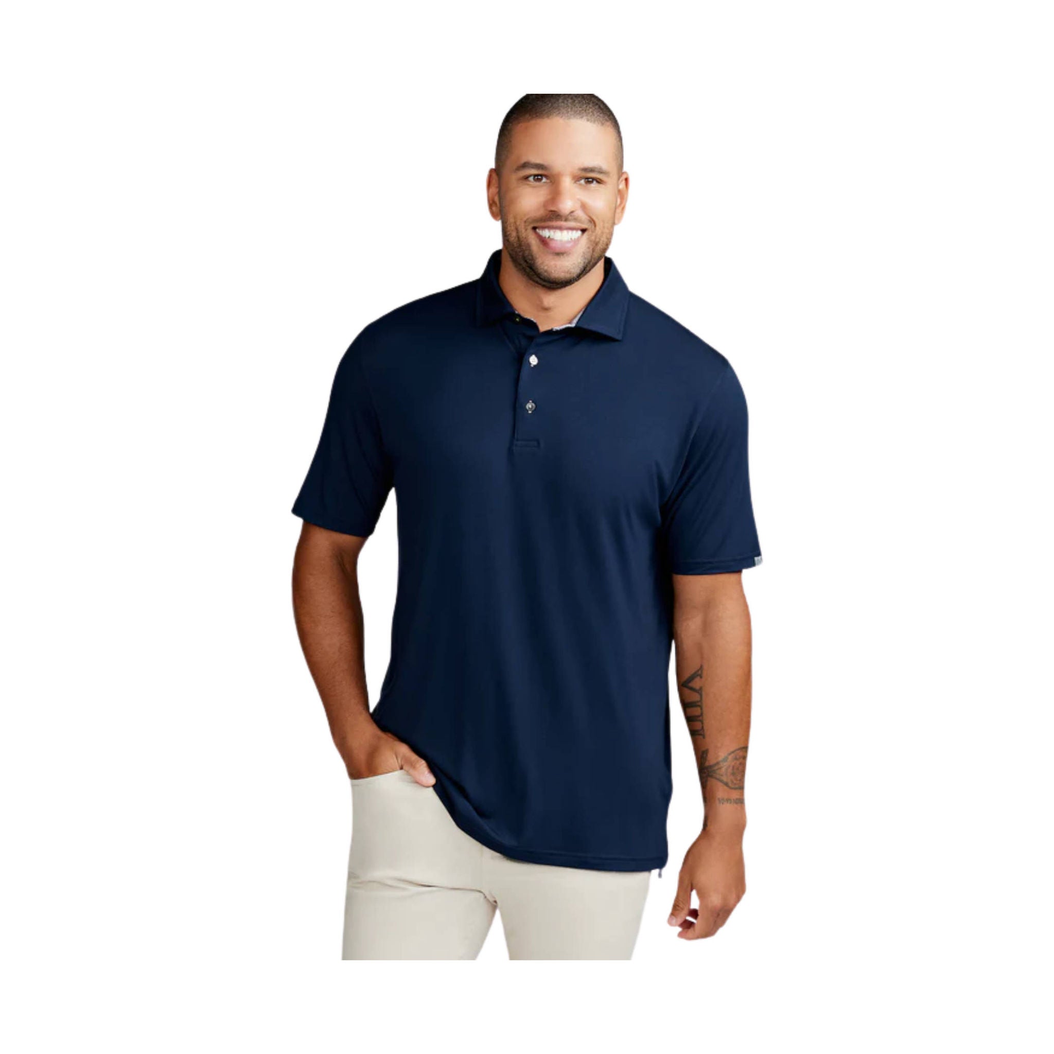 Tasc Men's Cloud Lightweight Polo - Classic Navy by Lenny's Shoe & Apparel