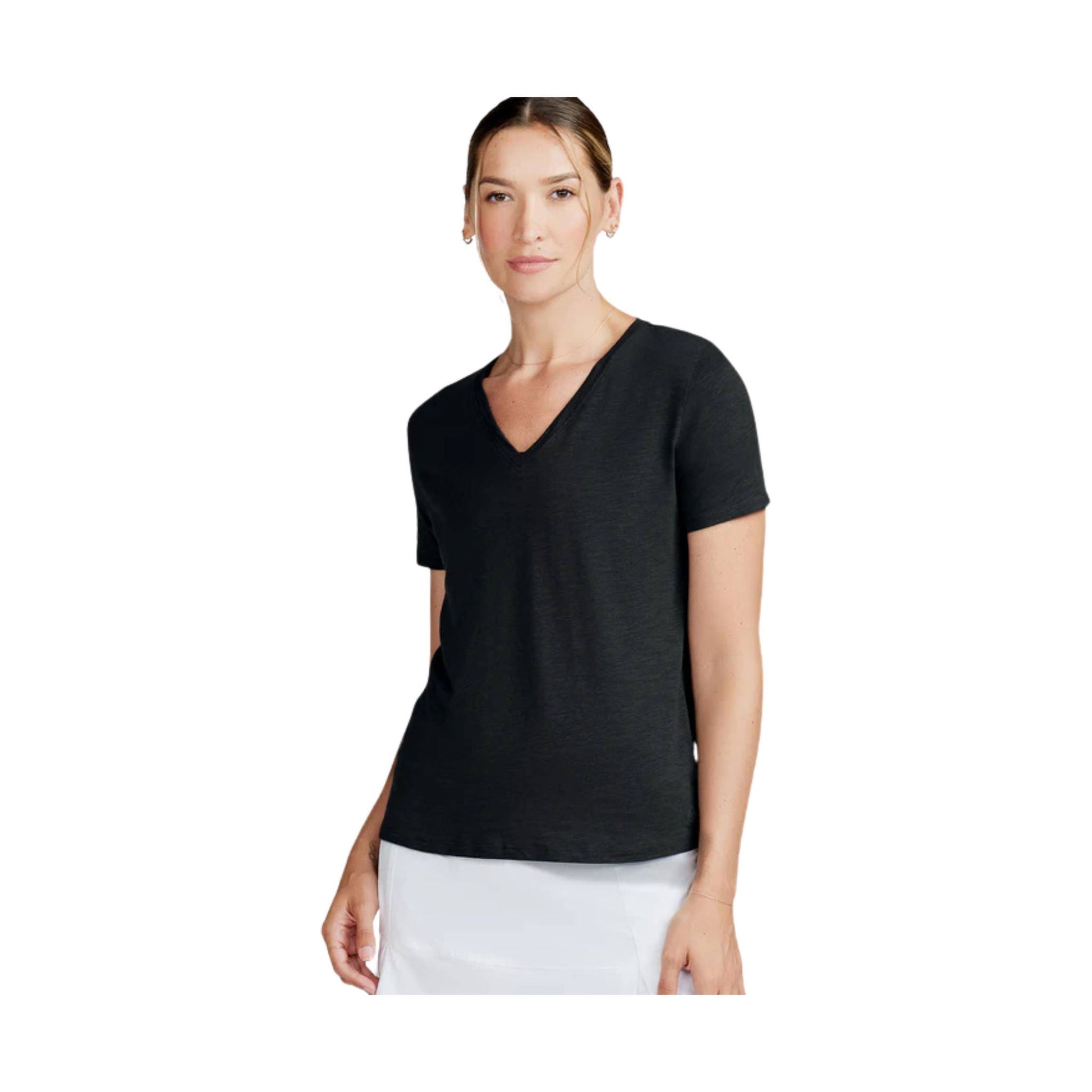 Tasc Women's All Day V-Neck Top - Black by Lenny's Shoe & Apparel