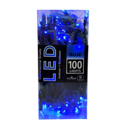 100-Light 5mm Blue LED Green Wire Light Set