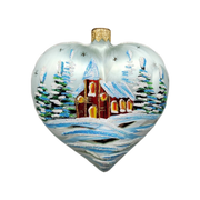 Country Heart Ornament - White Base
