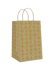 Foil Accented Kraft Treat Bag - 8 Pack -