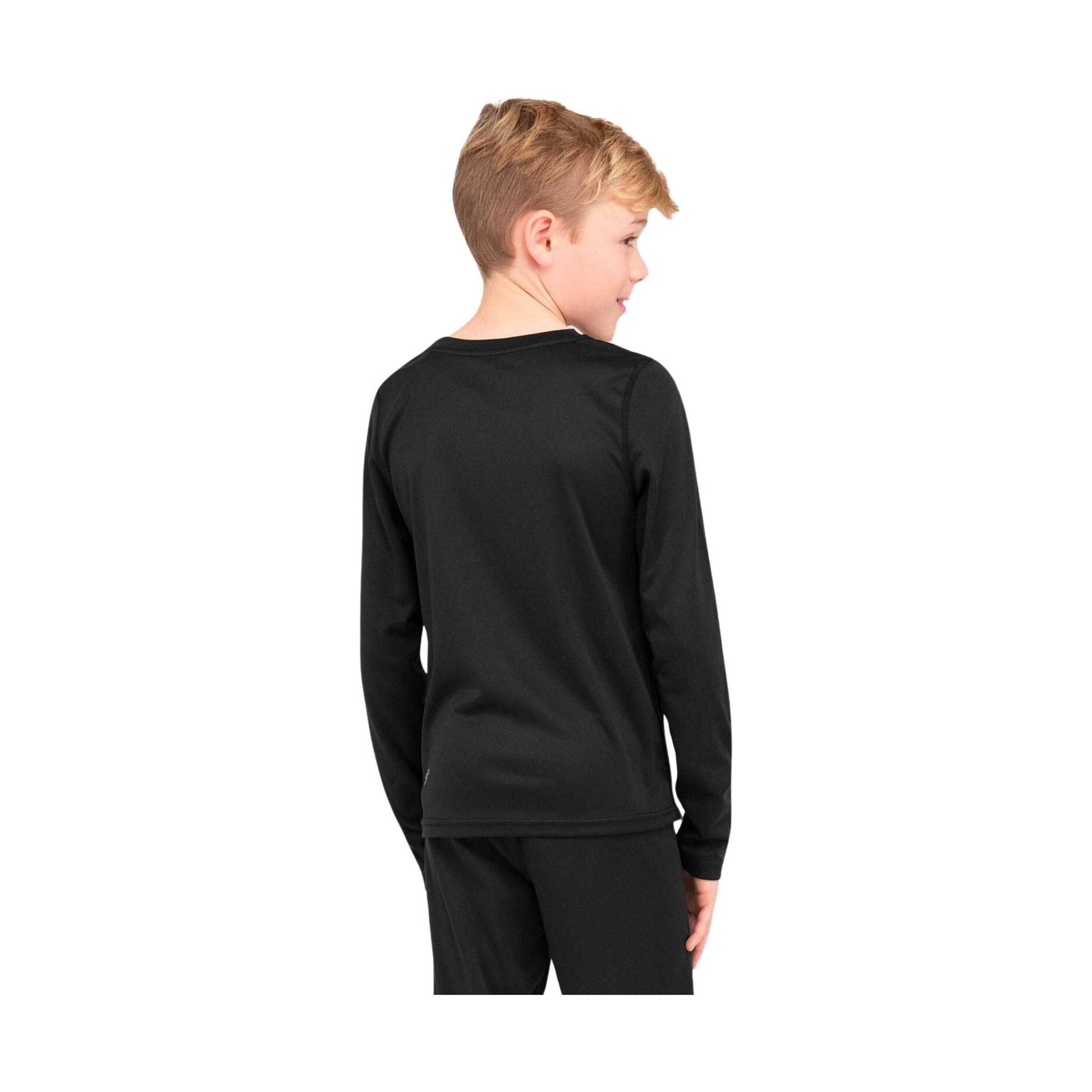 Terramar Kids' Thermapeak 2.0 Baselayer Crew - Black by Lenny's Shoe & Apparel