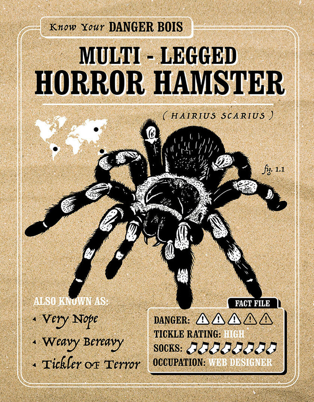Tin Sign – Horror Hamster by Homeportonline
