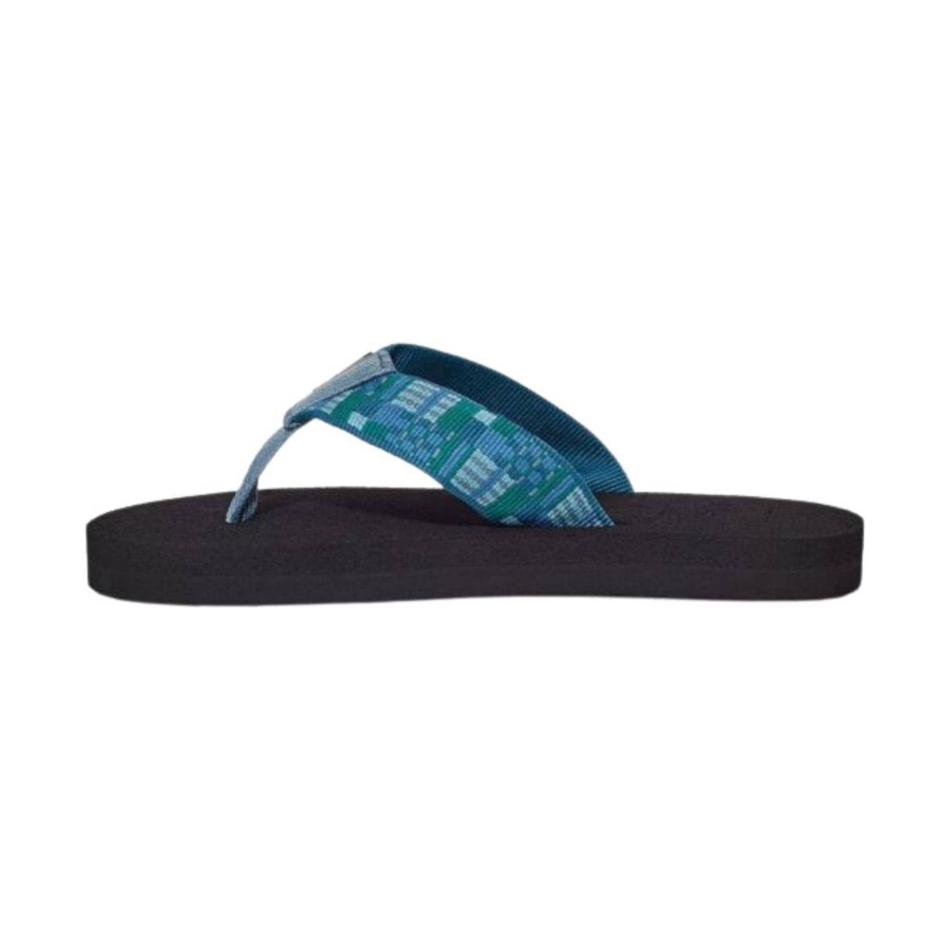 Teva Little Kids' Mush II Flip Flop- Summer Patchwork Blue Coral by Lenny's Shoe & Apparel