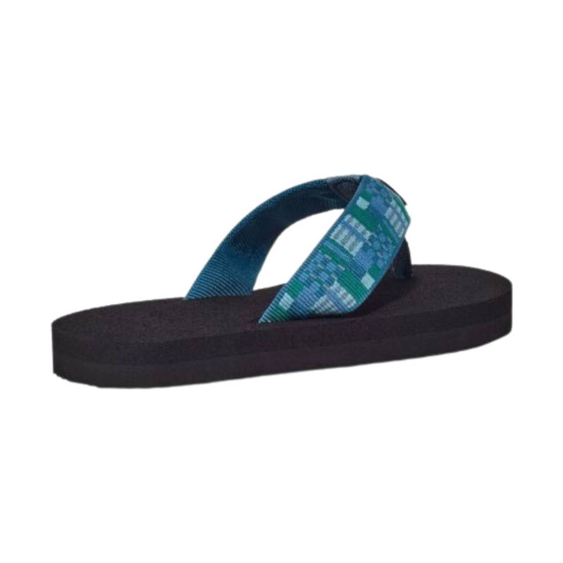 Teva Little Kids' Mush II Flip Flop- Summer Patchwork Blue Coral by Lenny's Shoe & Apparel