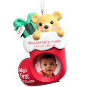 Wonderfully Made Baby's First Christmas 2025 Photo Frame Hallmark Ornament