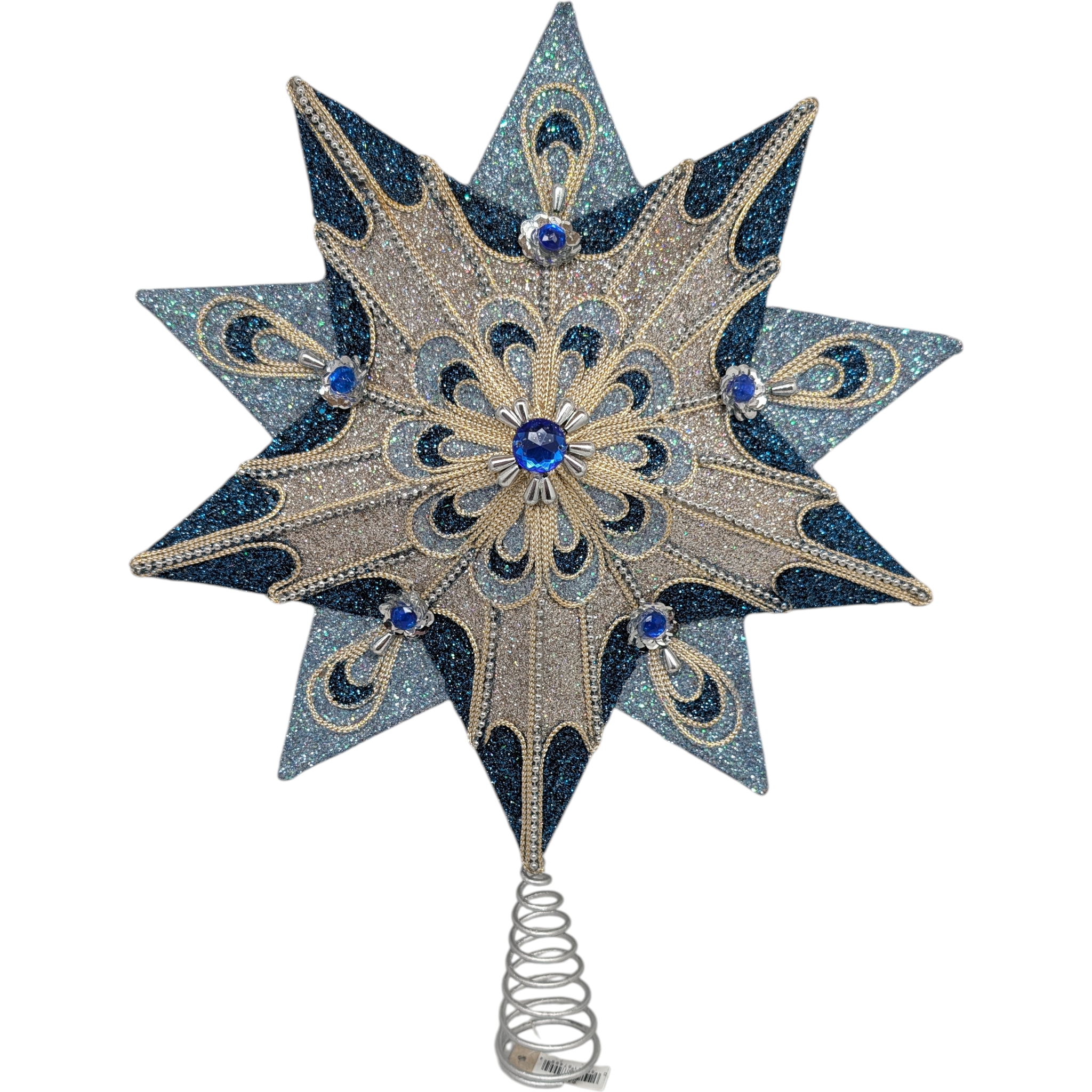 Blue Radiance 10 Point Star Treetopper- 16 Inch