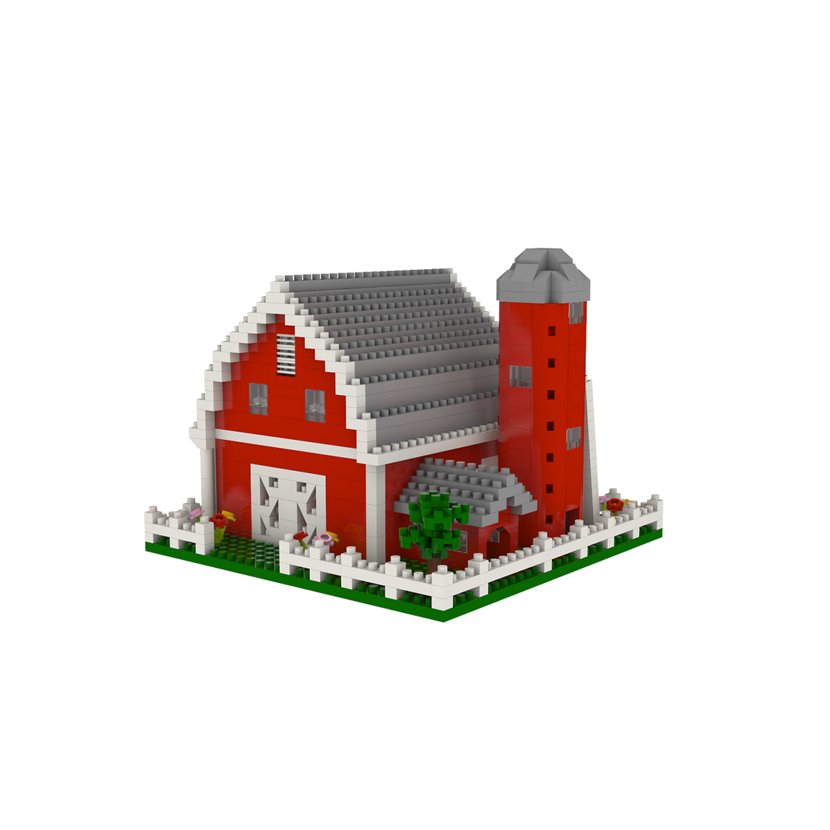 Mini Building Blocks - Farm Series - Barn with Fence