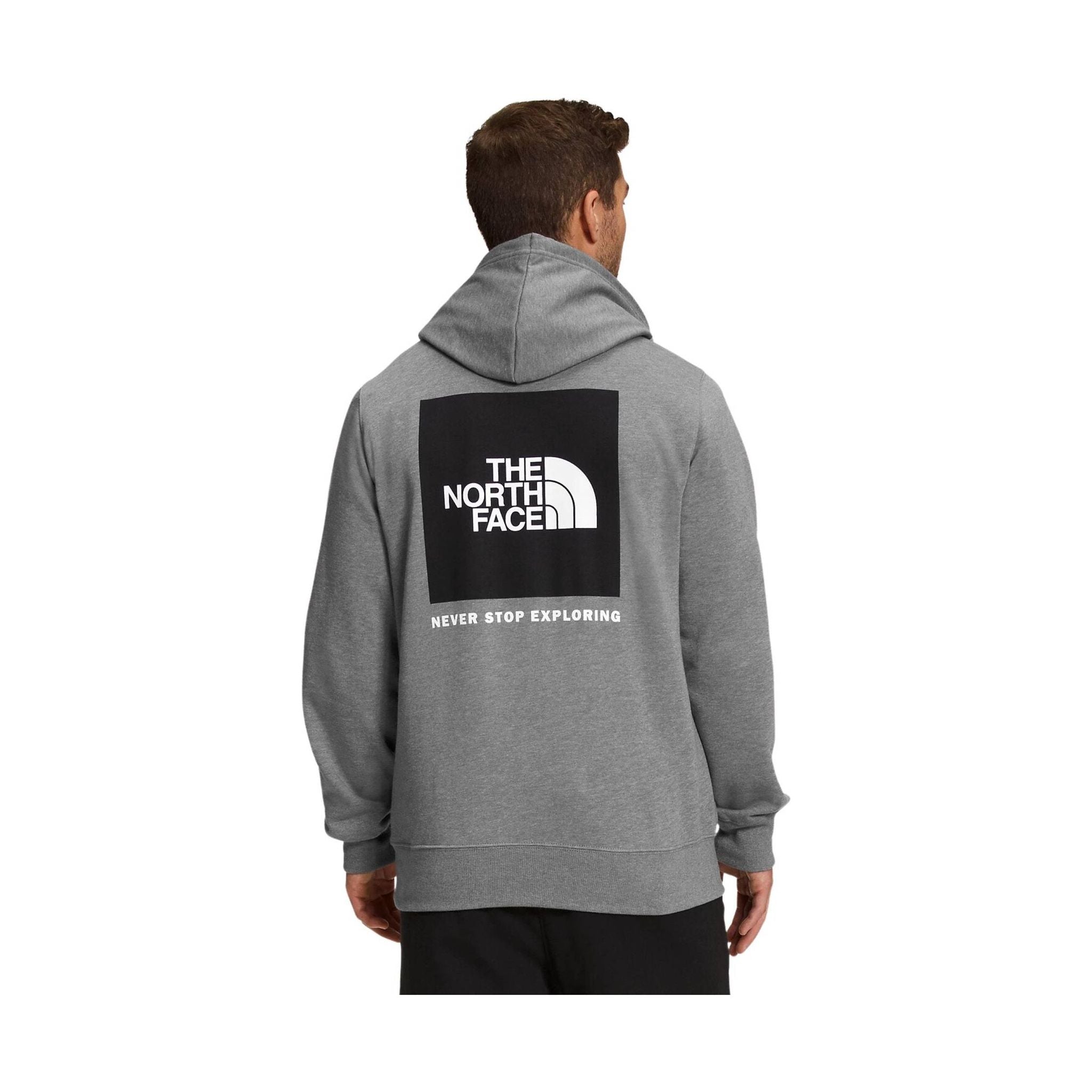 The North Face Men's Box NSE Pullover Hoodie - Medium Grey Heather/Black by Lenny's Shoe & Apparel