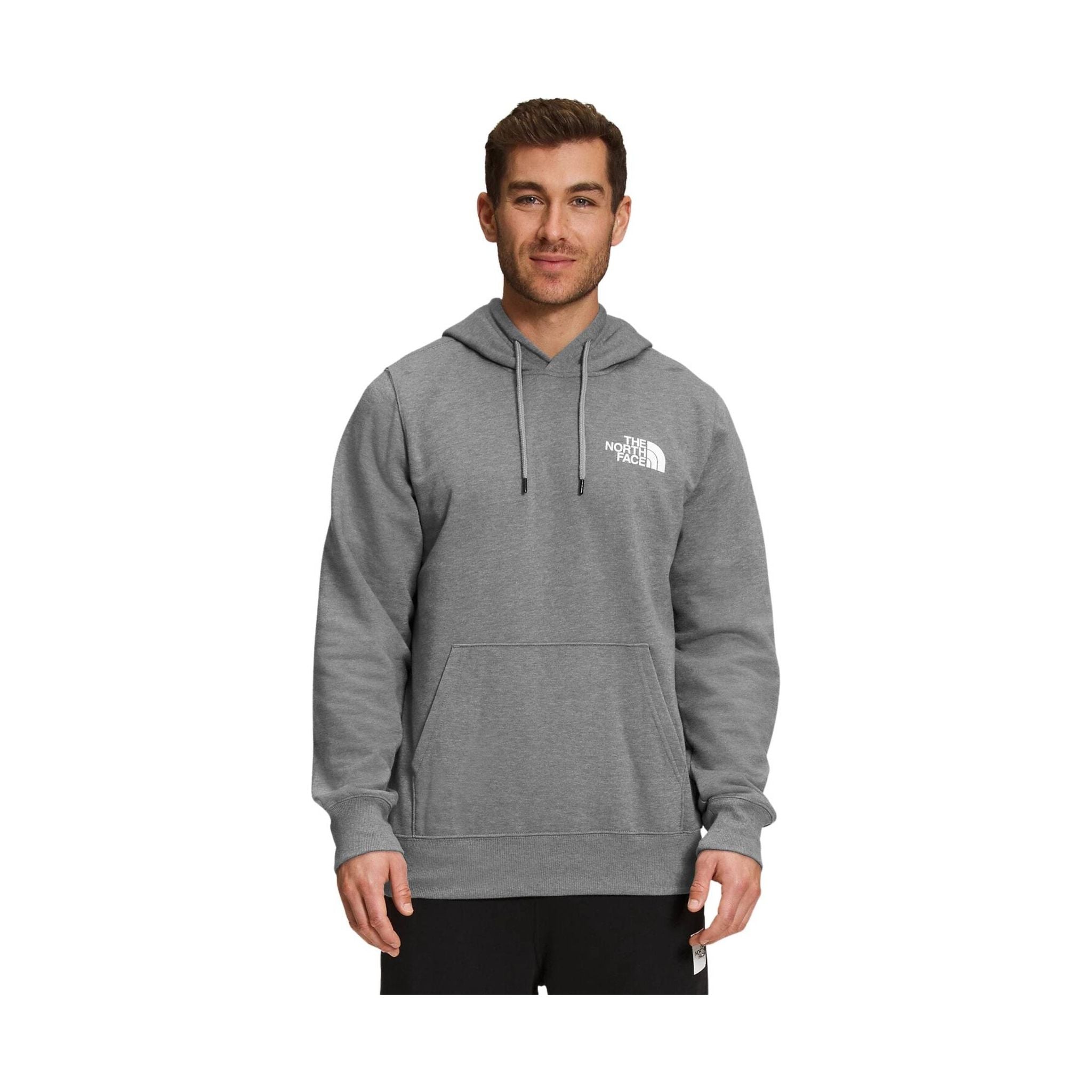The North Face Men's Box NSE Pullover Hoodie - Medium Grey Heather/Black by Lenny's Shoe & Apparel