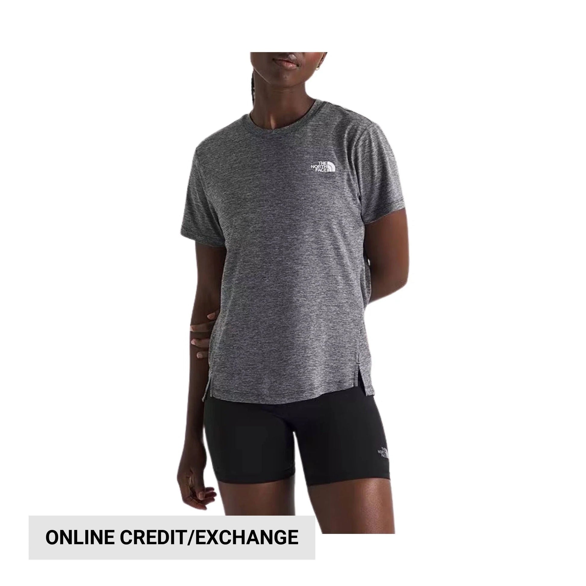 The North Face Women's Flex FlashDry Tee - TNF Black Light Heather by Lenny's Shoe & Apparel
