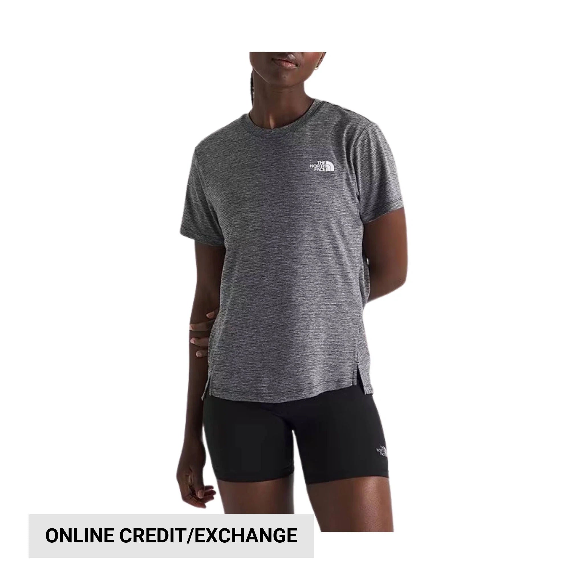 The North Face Women's Flex FlashDry Tee - TNF Black Light Heather by Lenny's Shoe & Apparel