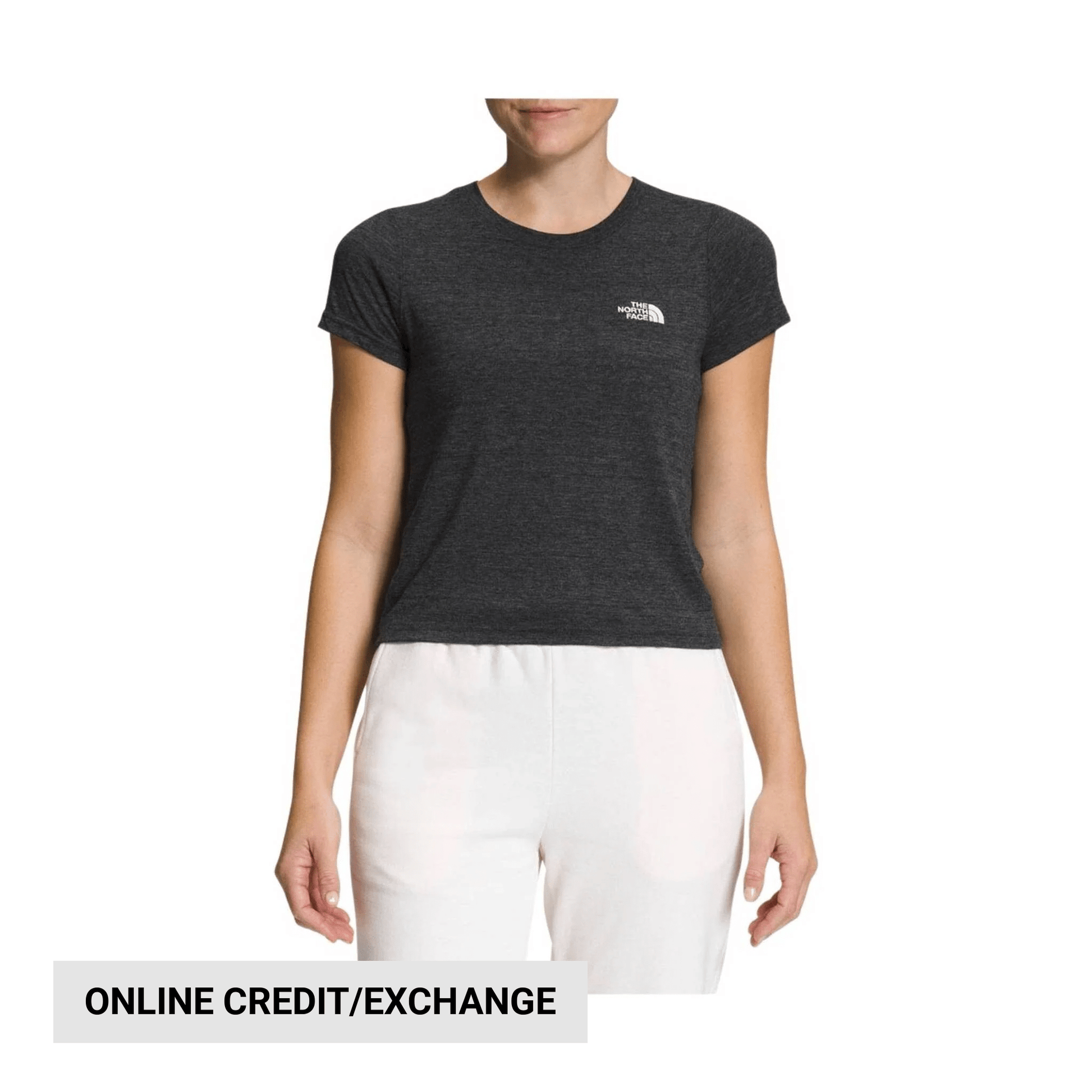 The North Face Women's Short Sleeve Simple Logo Tee - Black Heather by Lenny's Shoe & Apparel