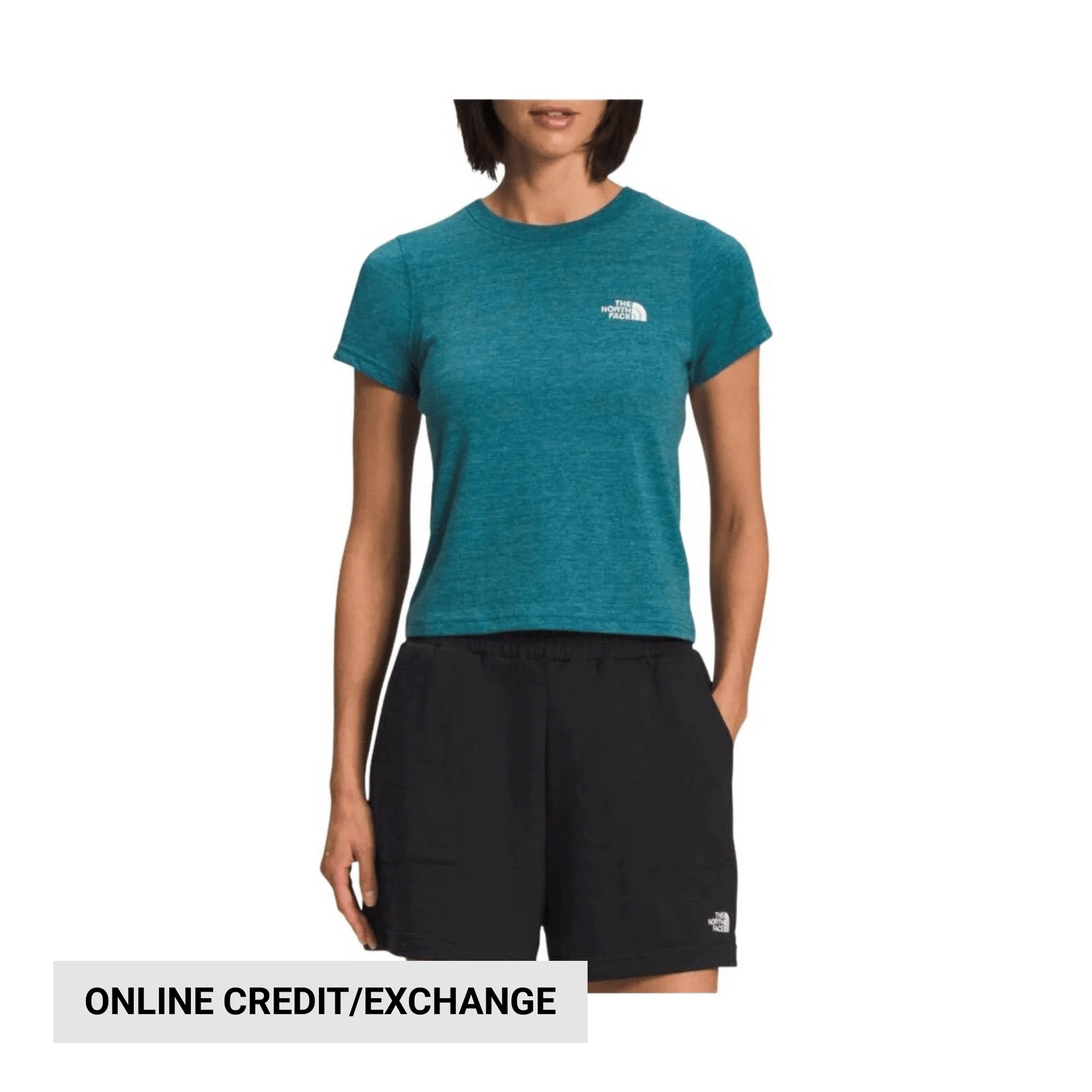 The North Face Women's Short Sleeve Simple Logo Tee - Blue Coral Heather by Lenny's Shoe & Apparel