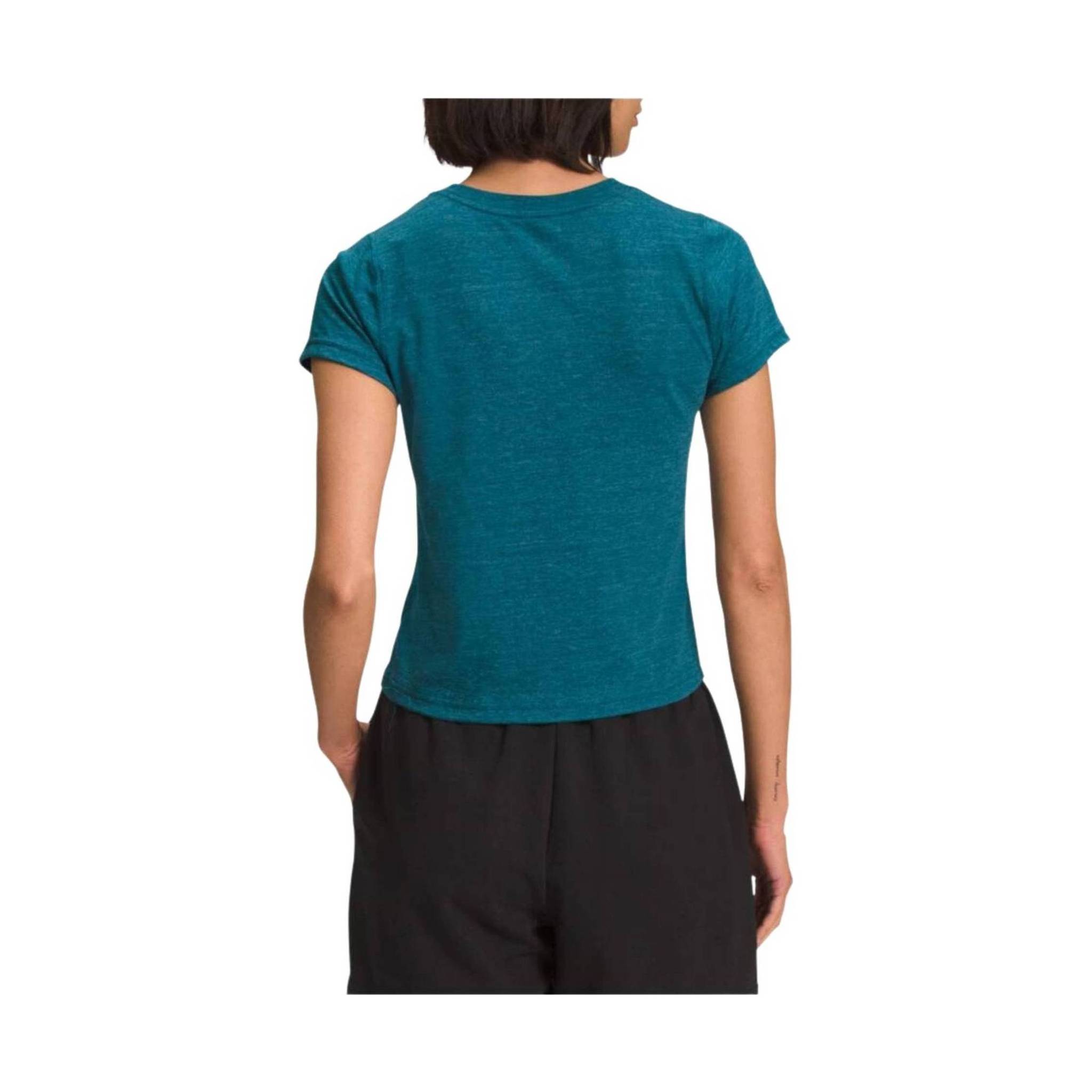 The North Face Women's Short Sleeve Simple Logo Tee - Blue Coral Heather by Lenny's Shoe & Apparel