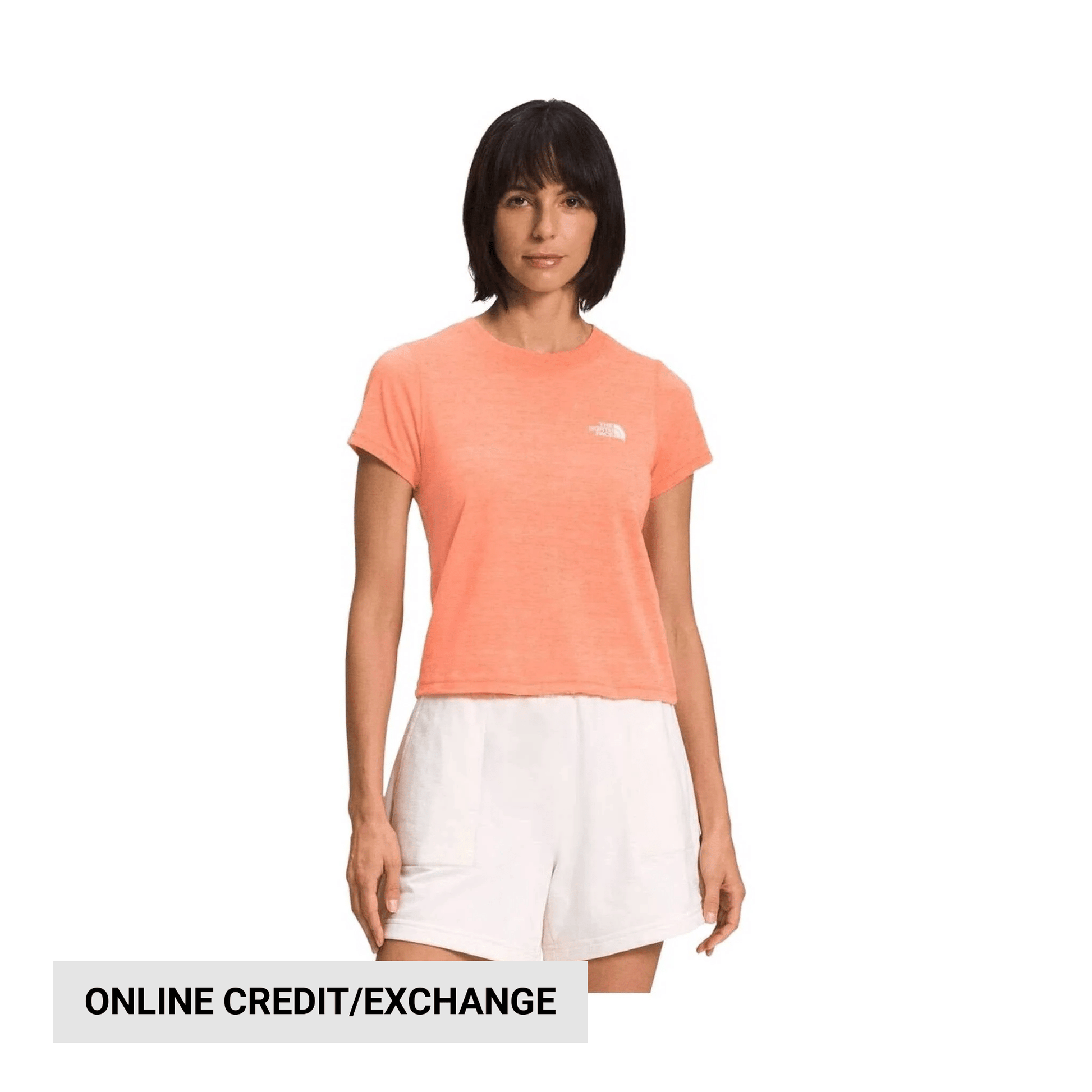 The North Face Women's Short Sleeve Simple Logo Tee - Dusty Coral Orange Heather by Lenny's Shoe & Apparel