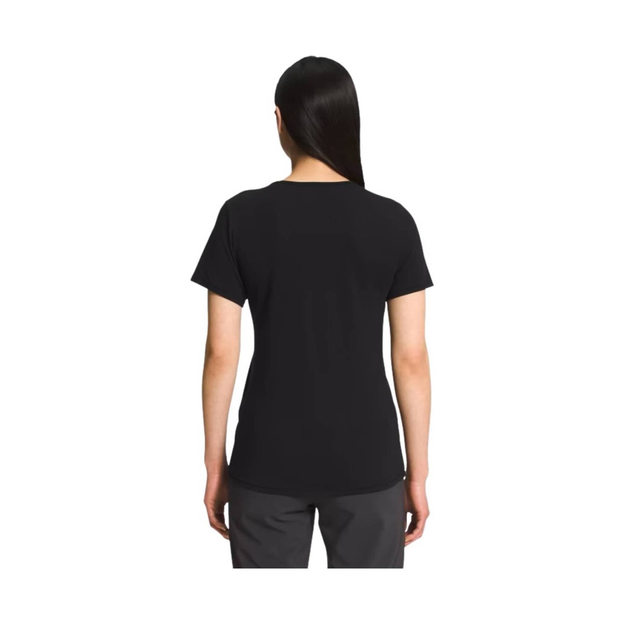 The North Face Women's Terrain Short Sleeve Scoop-Neck Tee - Black by Lenny's Shoe & Apparel