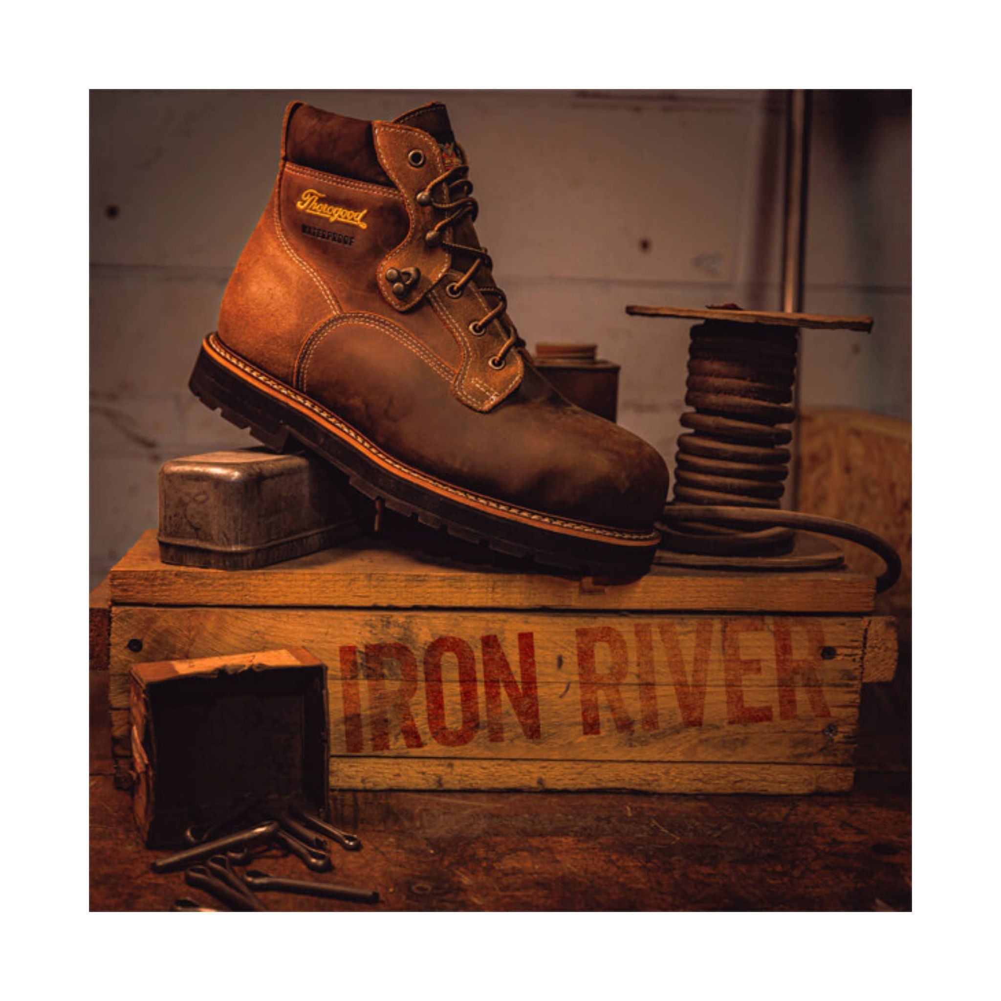 Thorogood Iron River Series Men's 6 Inch Waterproof Composite Toe Work Boot - Crazy Horse by Lenny's Shoe & Apparel