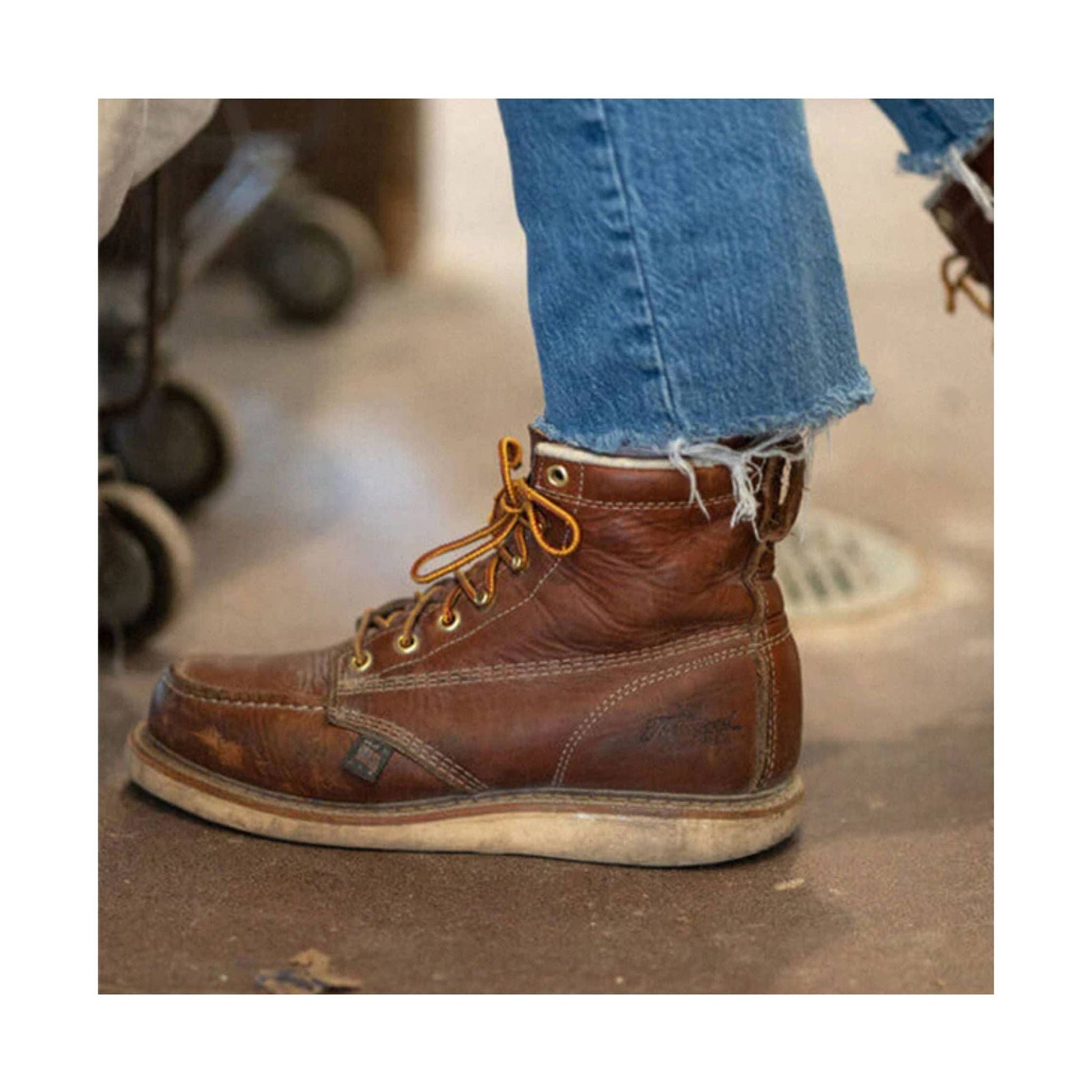 Thorogood Men's 6 Inch Moc Steel Toe Work Boot - Tobacco by Lenny's Shoe & Apparel