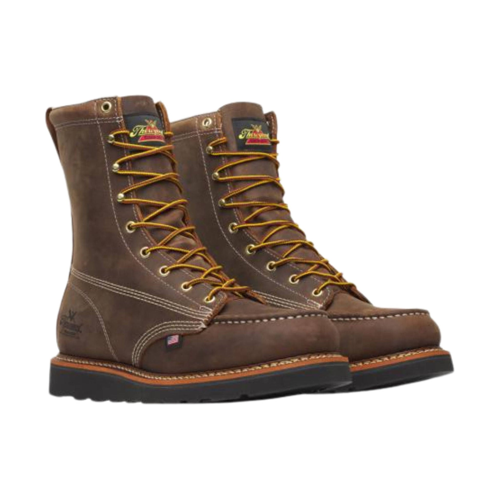 Thorogood Men's 8 Inch American Heritage Moc Black Wedge Work Boot - Brown by Lenny's Shoe & Apparel