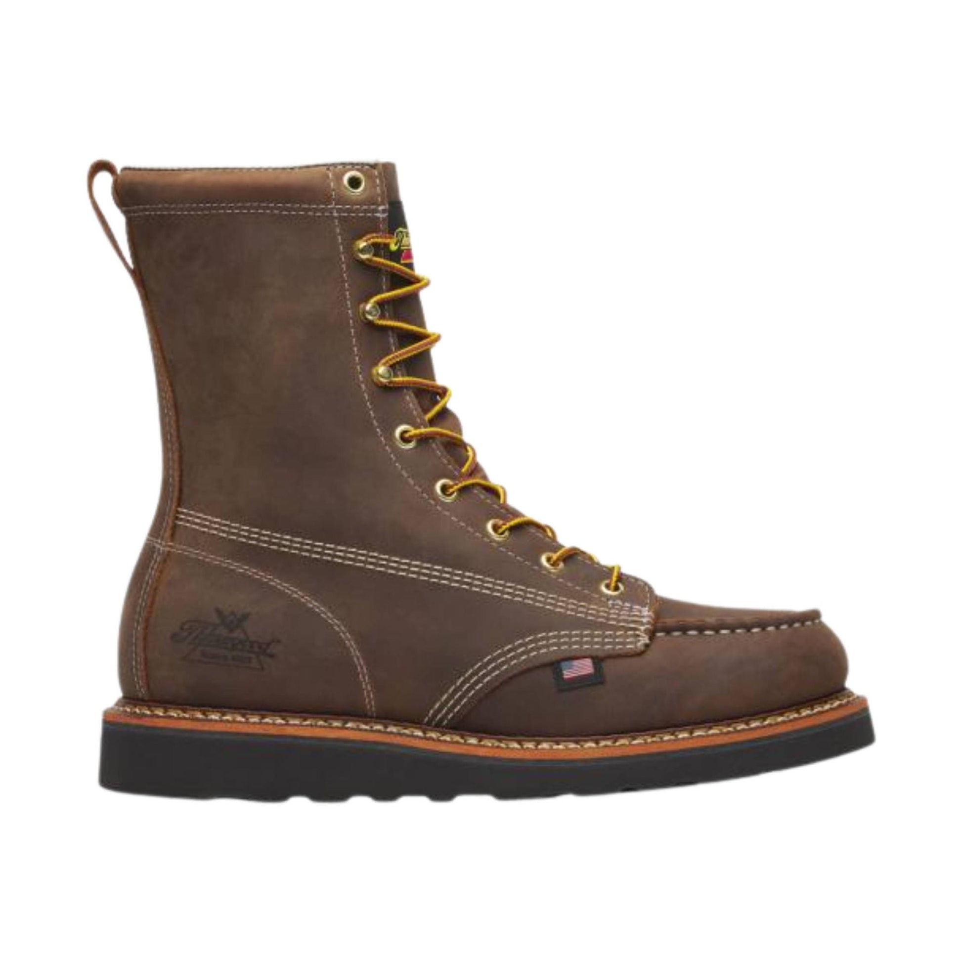 Thorogood Men's 8 Inch American Heritage Moc Black Wedge Work Boot - Brown by Lenny's Shoe & Apparel
