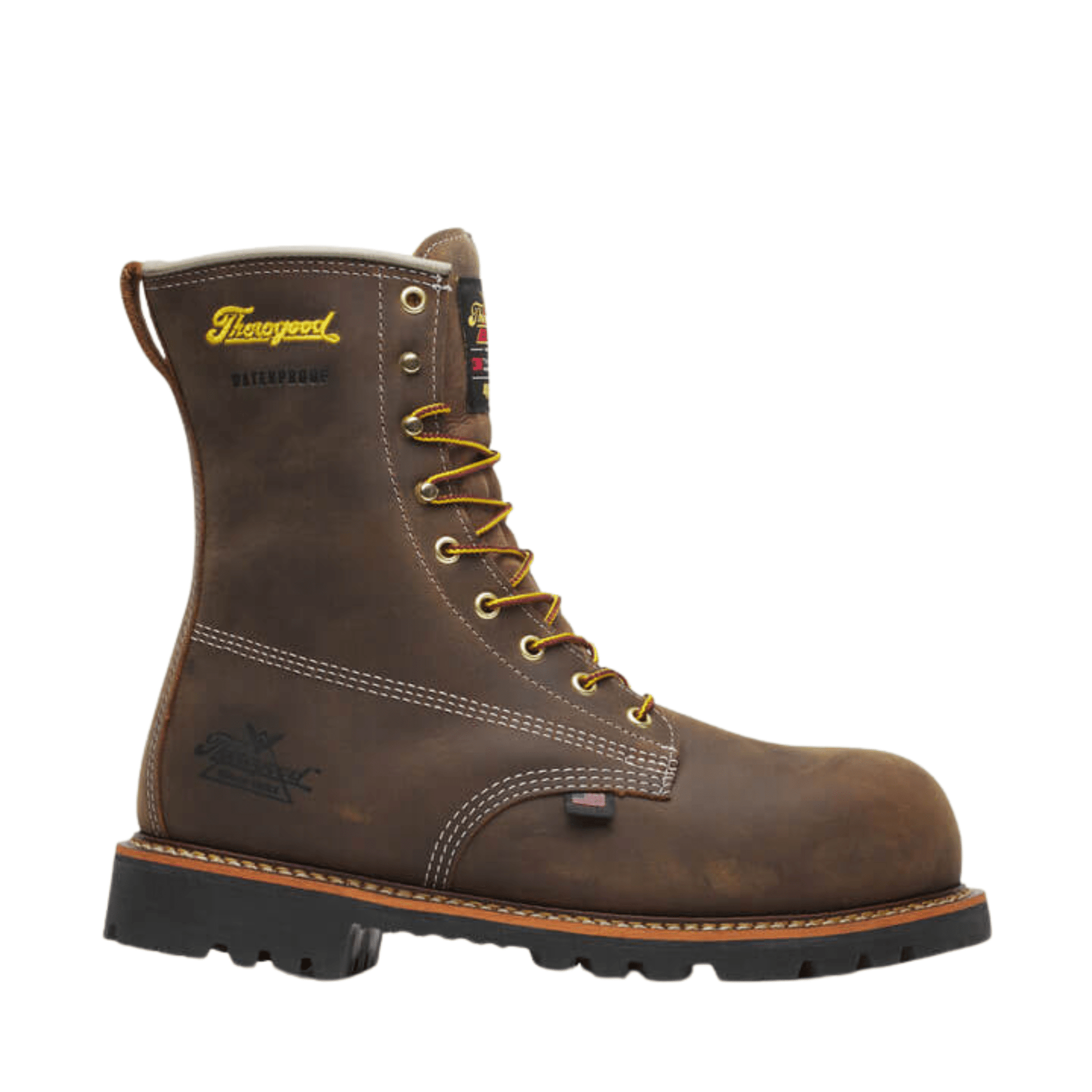 Thorogood Men's American Legacy Waterproof 400G Insulated 8 Inch Nano Composite Toe Work Boot - Crazy Horse by Lenny's Shoe & Apparel