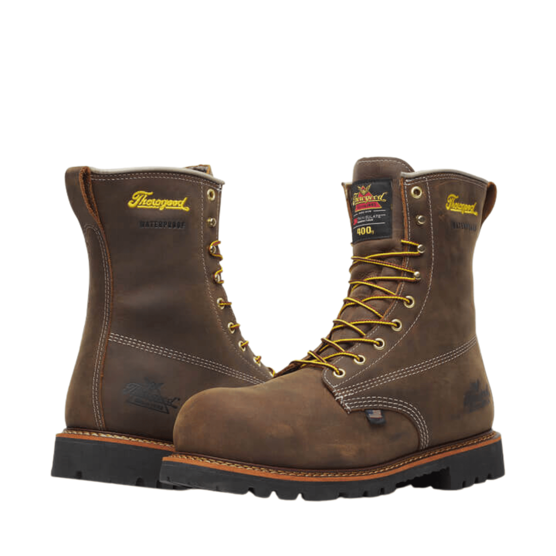Thorogood Men's American Legacy Waterproof 400G Insulated 8 Inch Nano Composite Toe Work Boot - Crazy Horse by Lenny's Shoe & Apparel