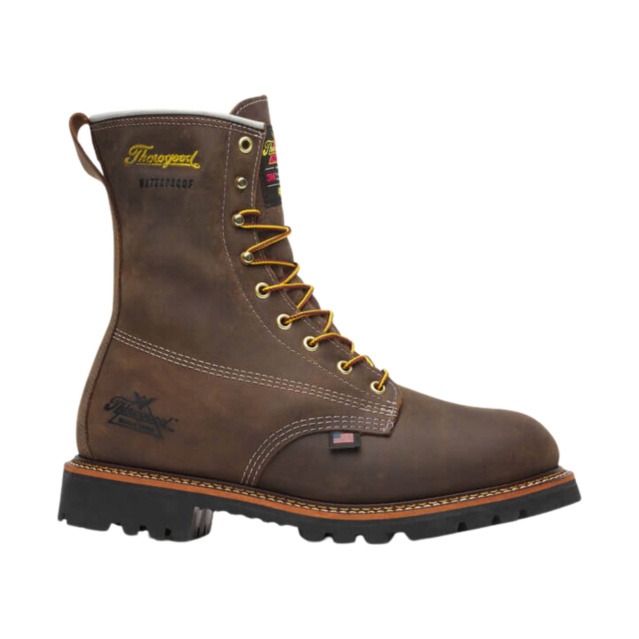 Thorogood Men's American Legacy Waterproof 400G Insulated 8 Inch Work Boot - Crazy Horse by Lenny's Shoe & Apparel