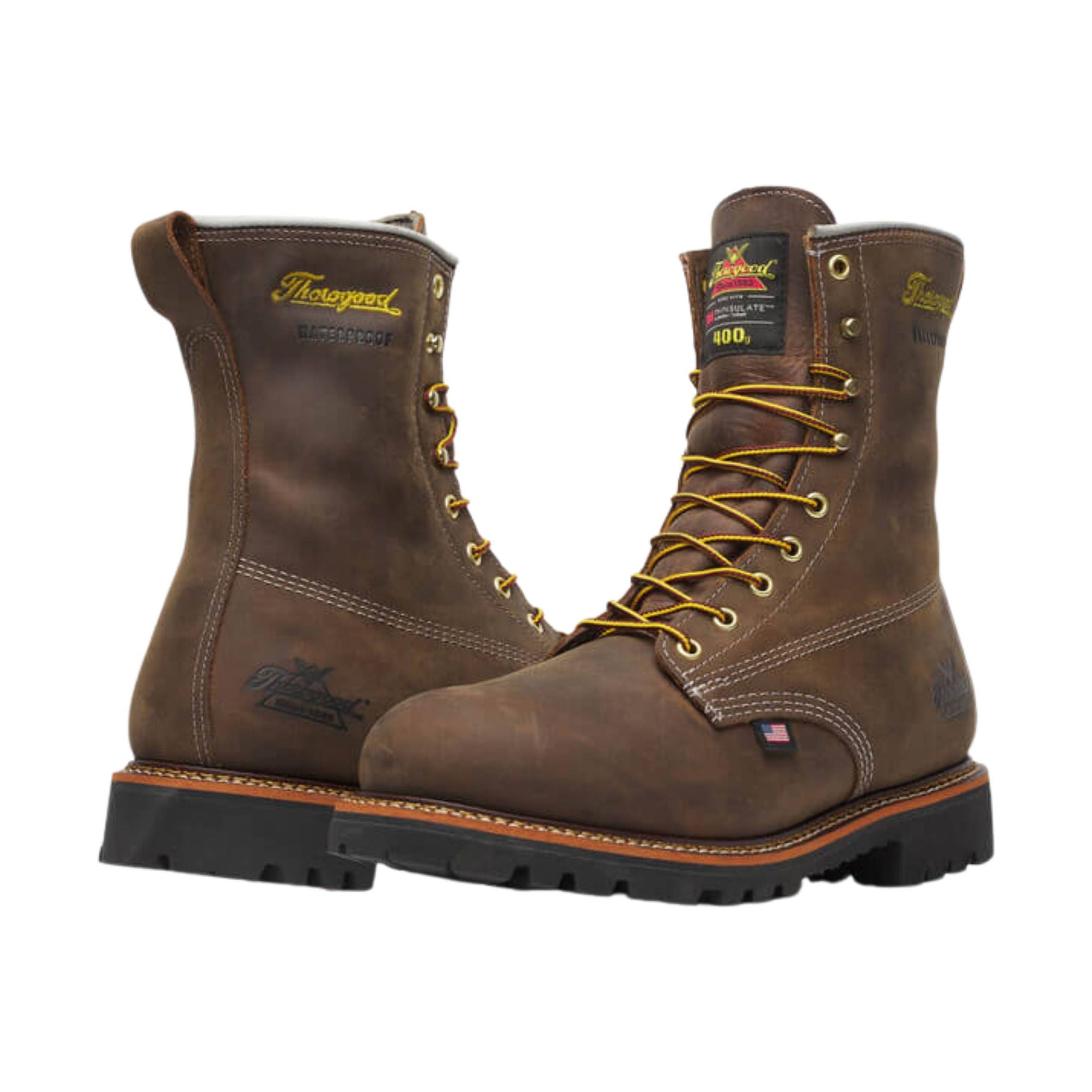 Thorogood Men's American Legacy Waterproof 400G Insulated 8 Inch Work Boot - Crazy Horse by Lenny's Shoe & Apparel