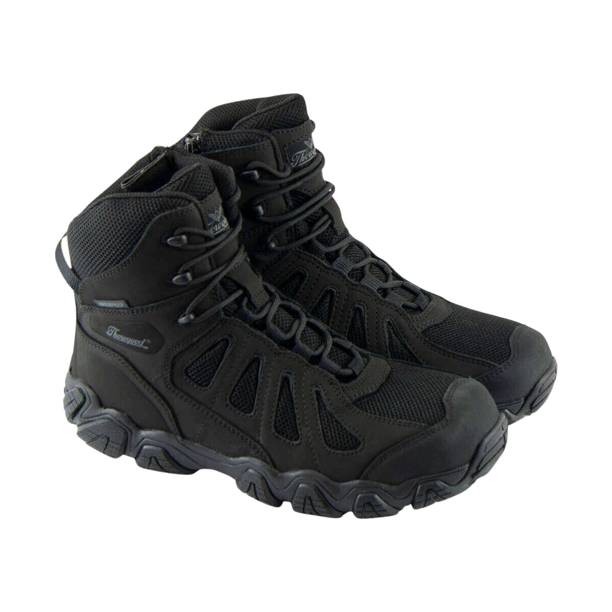 Thorogood Men's Crosstrex Series Side Zip Waterproof 6 Inch Composite Toe Work Boot - Black by Lenny's Shoe & Apparel