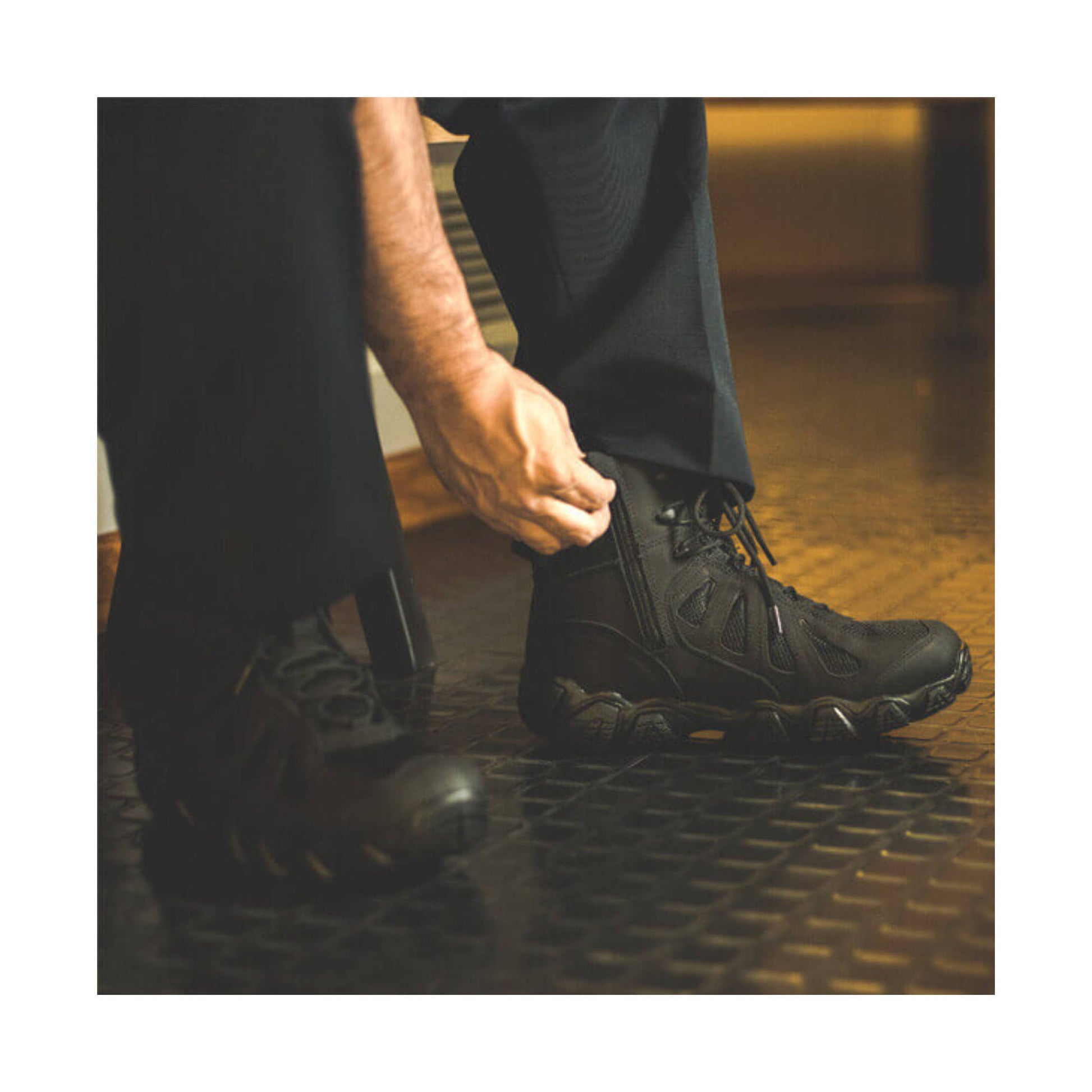 Thorogood Men's Crosstrex Series Side Zip Waterproof 6 Inch Composite Toe Work Boot - Black by Lenny's Shoe & Apparel