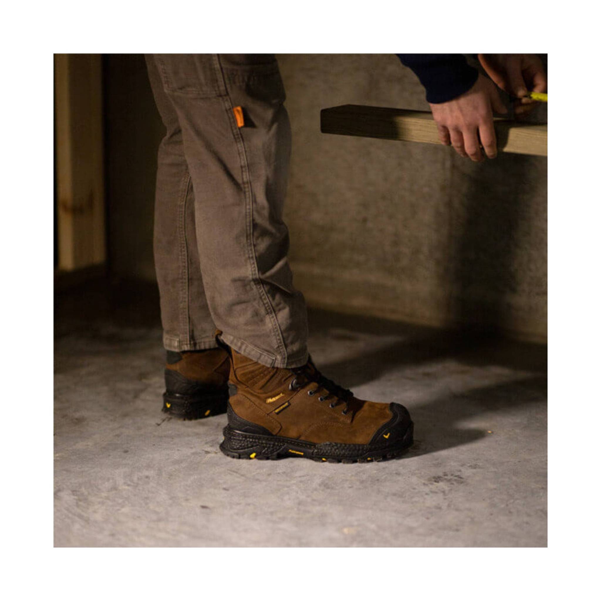 Thorogood Men's Infinity FD 8 Inch Studhorse Insulated Waterproof Composite Toe Work Boot - Brown/Black/Yellow by Lenny's Shoe & Apparel