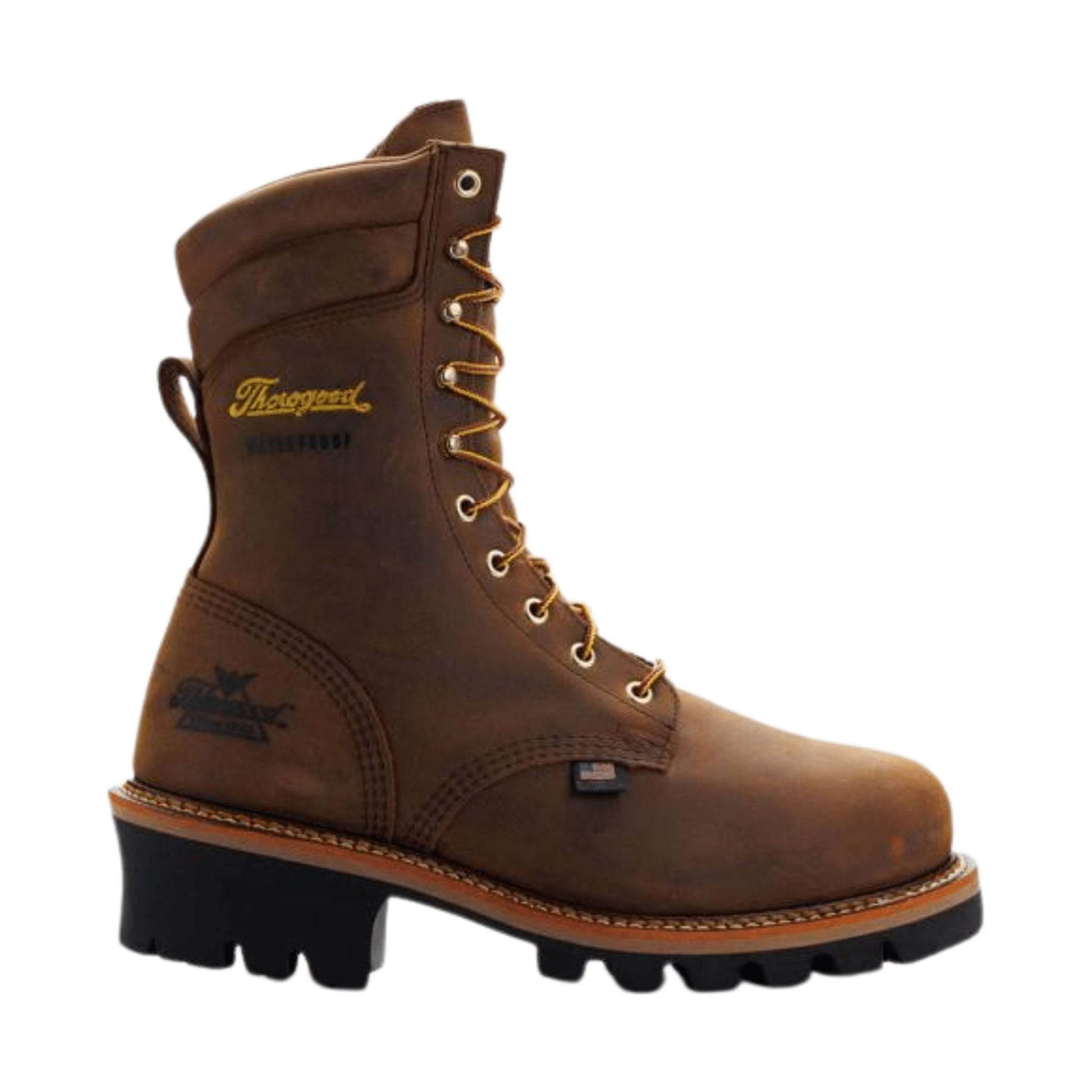 Thorogood Men's Logger 9 Inch 400g Insulated Waterproof Work Boot - Brown by Lenny's Shoe & Apparel