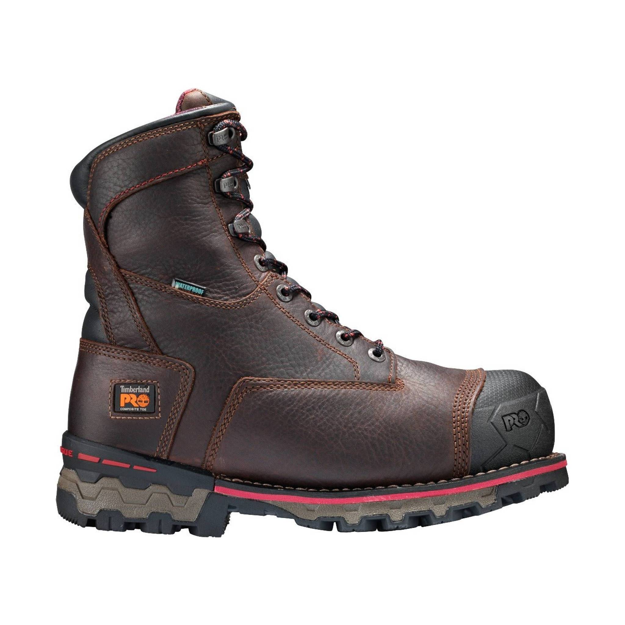Timberland Pro Men's 8 Inch Boondock Composite Toe Waterproof Work Boot - Brown by Lenny's Shoe & Apparel