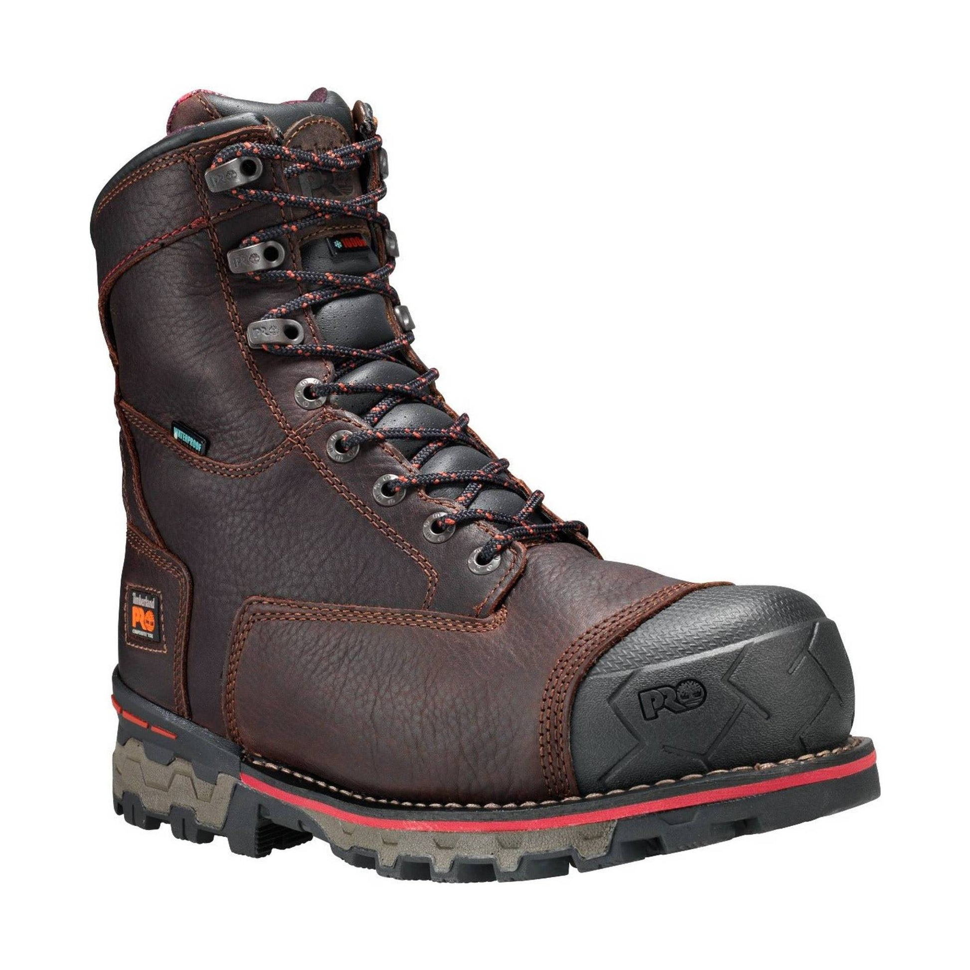 Timberland Pro Men's 8 Inch Boondock Composite Toe Waterproof Work Boot - Brown by Lenny's Shoe & Apparel