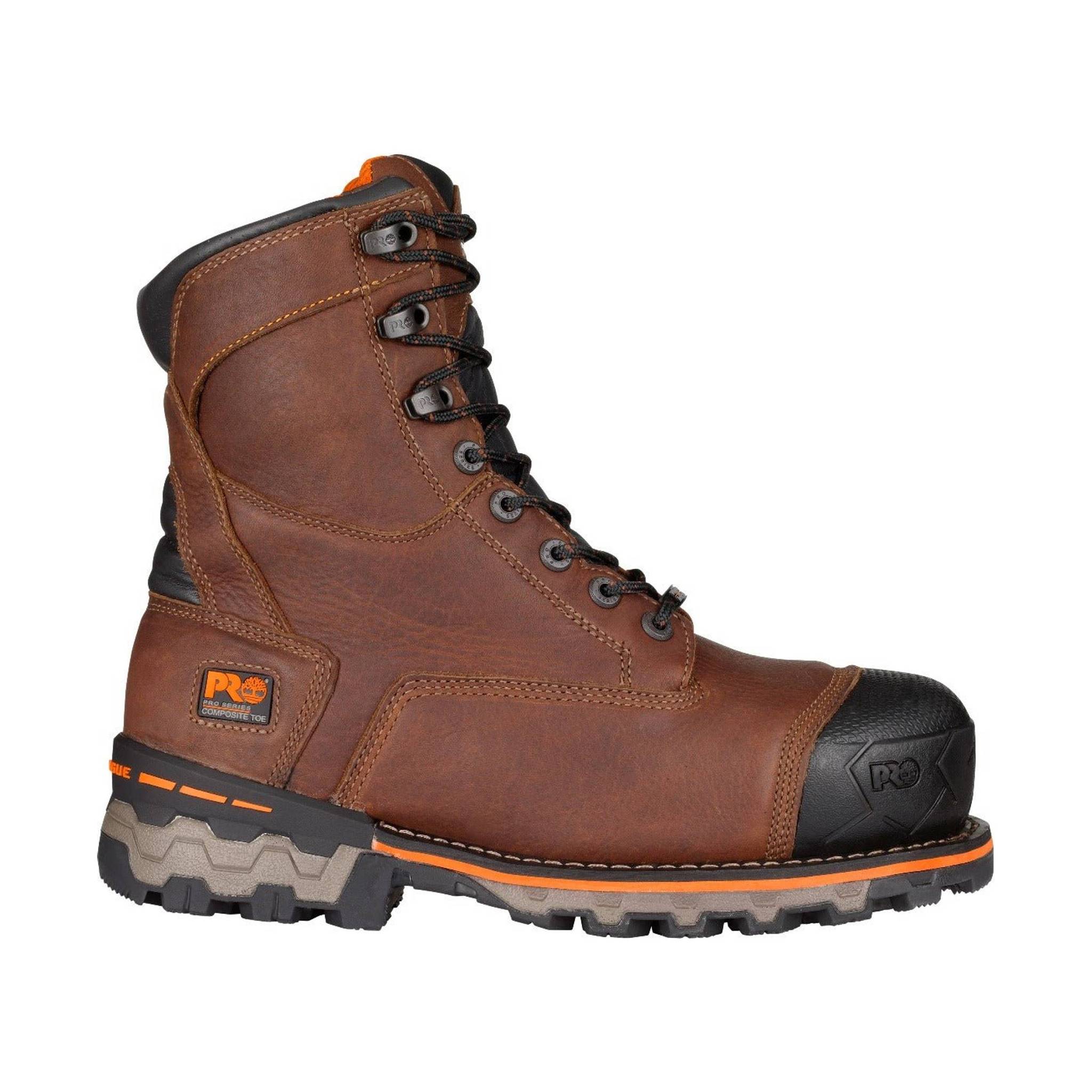 Timberland Pro Men's 8 Inch Boondock Insulated Composite Toe Water Proof Work Boots - Brown by Lenny's Shoe & Apparel