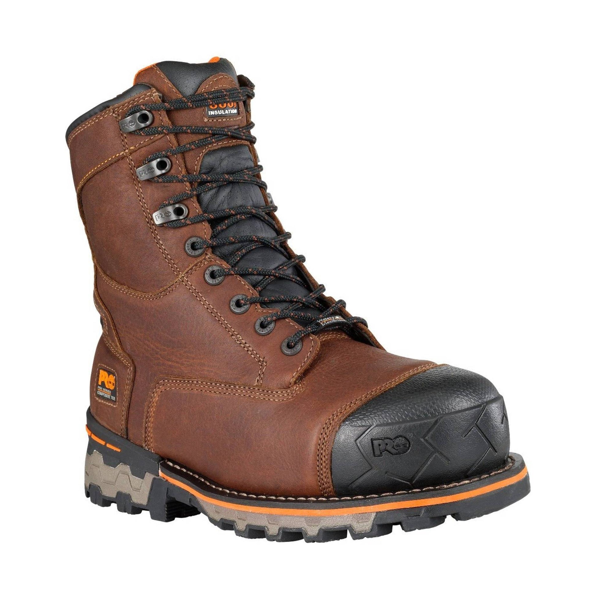 Timberland Pro Men's 8 Inch Boondock Insulated Composite Toe Water Proof Work Boots - Brown by Lenny's Shoe & Apparel