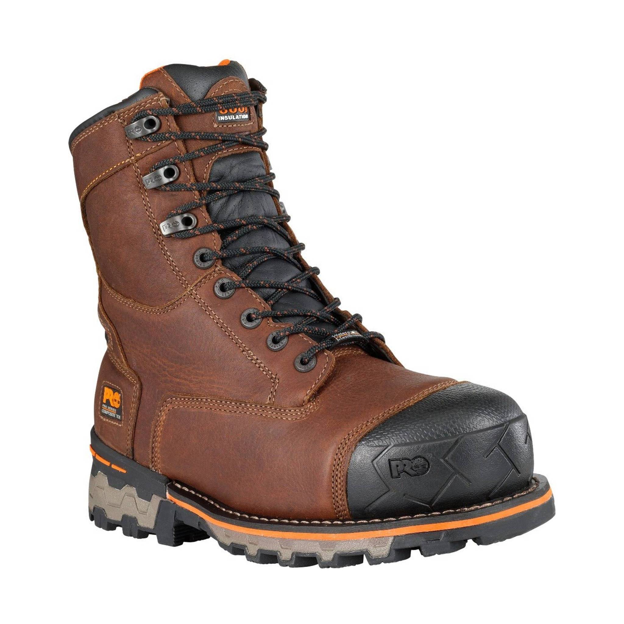 Timberland Pro Men's 8 Inch Boondock Insulated Composite Toe Water Proof Work Boots - Brown by Lenny's Shoe & Apparel