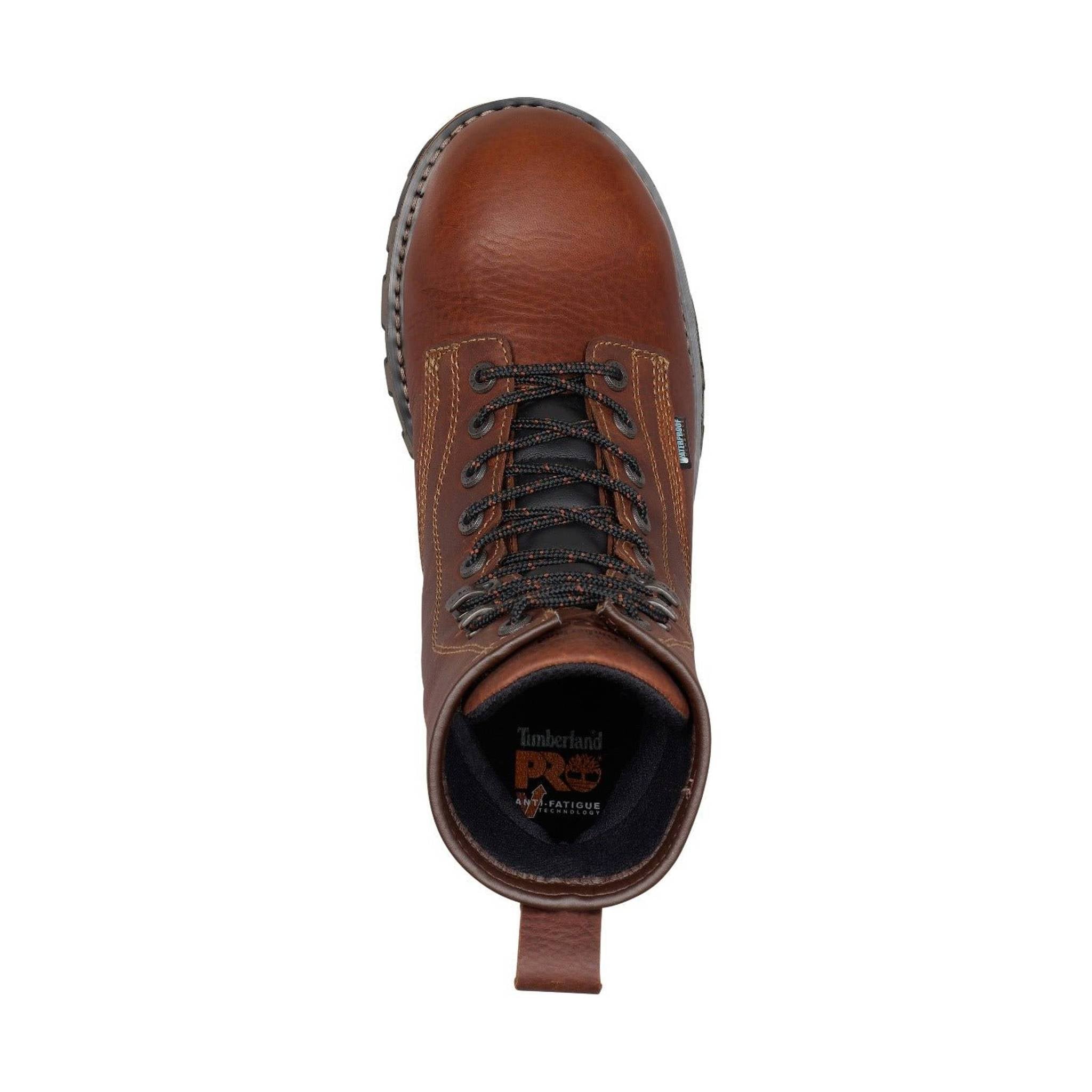 Timberland Pro Men's 8 Inch Boondock Lace Up Soft Toe Waterproof Work Boot - Brown by Lenny's Shoe & Apparel