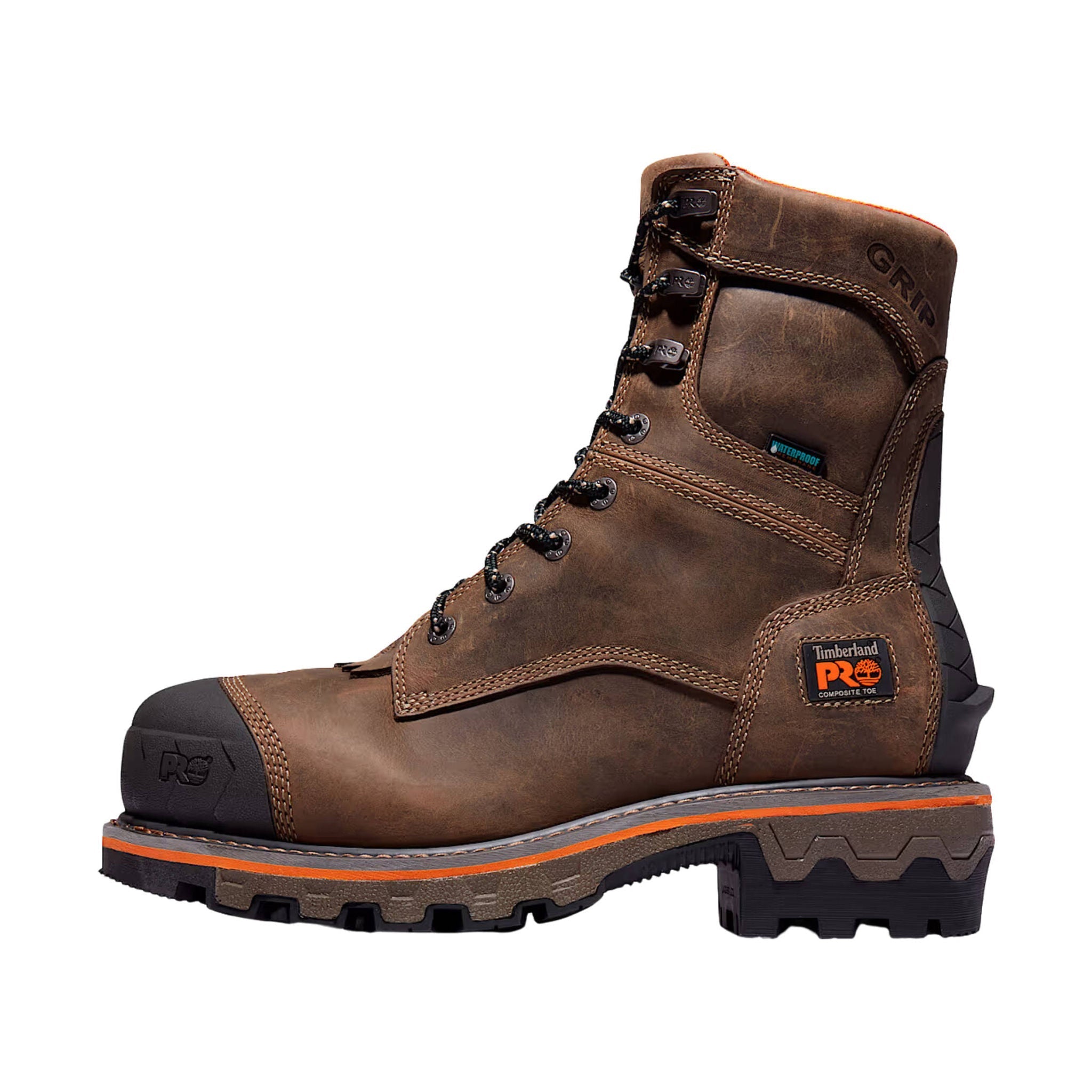 Timberland Pro Men's Boondock HD Logger Waterproof Composite Toe Work Boots - Turkish Coffee Brown by Lenny's Shoe & Apparel