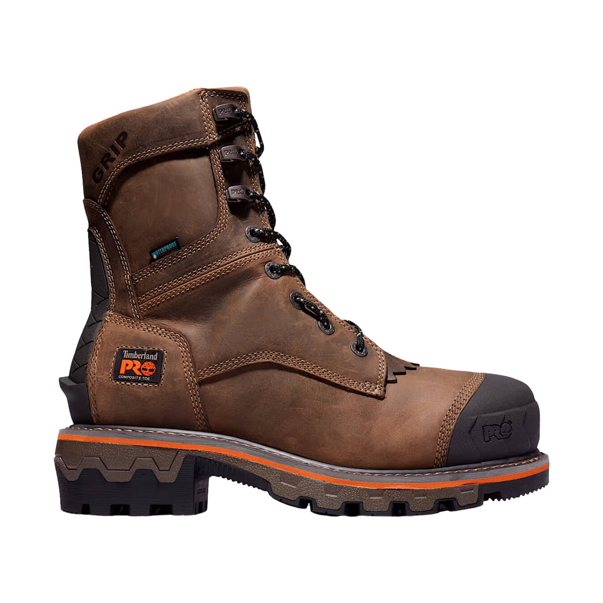 Timberland Pro Men's Boondock HD Logger Waterproof Composite Toe Work Boots - Turkish Coffee Brown by Lenny's Shoe & Apparel
