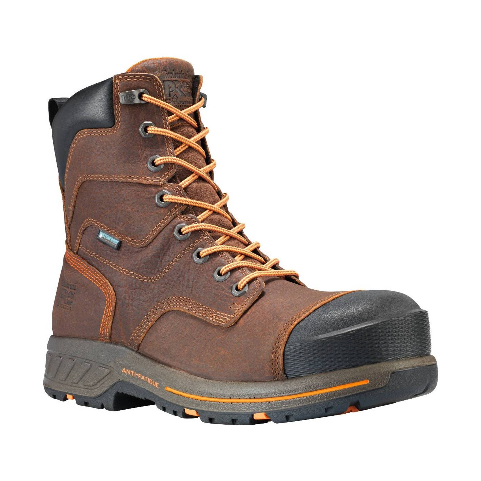 Timberland Pro Men's Helix HD 8 Inch Waterproof Composite Toe Work Boot - Brown by Lenny's Shoe & Apparel