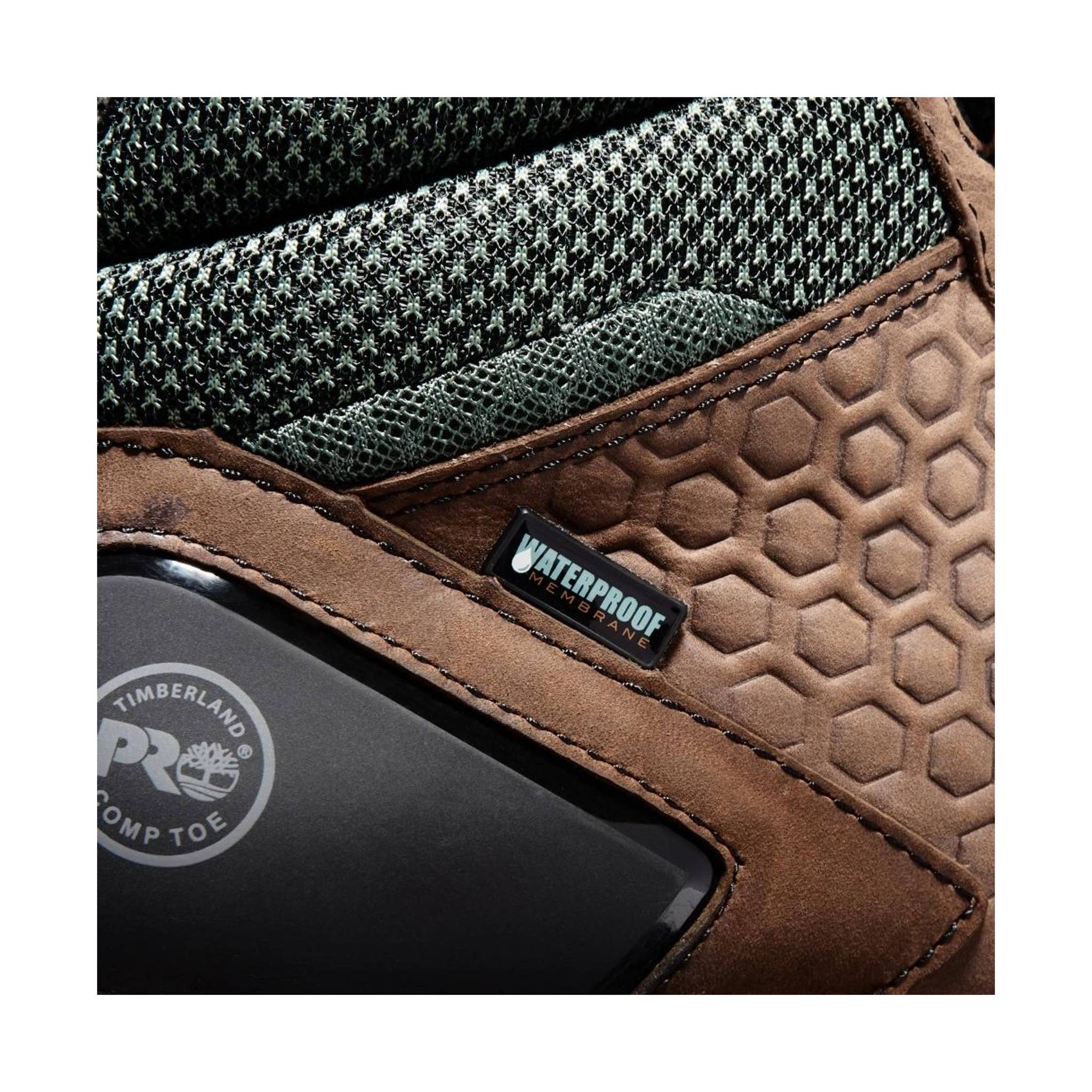 Timberland Pro Men's Reaxion Mid Composite Toe Work Boot - Brown Full-Grain/Green by Lenny's Shoe & Apparel
