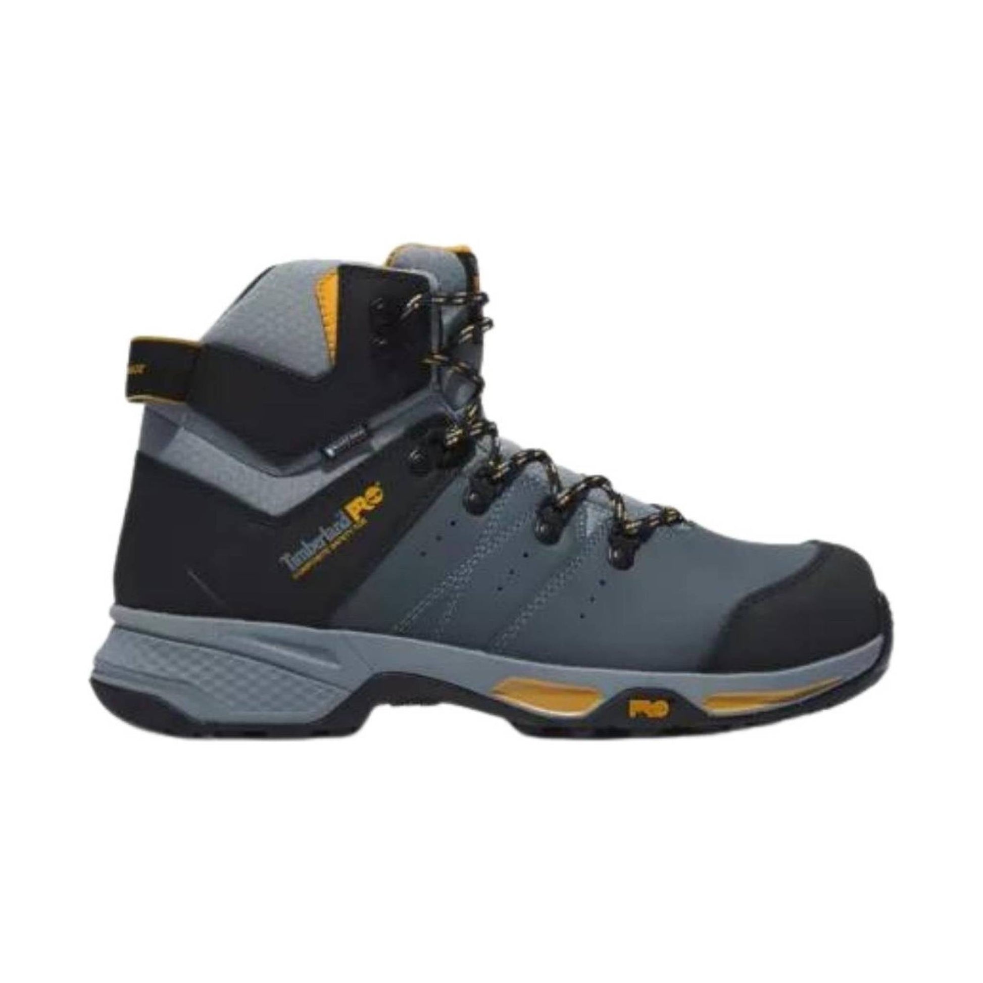Timberland Pro Men's Switchback Composite Toe Work Boot - Grey/Yellow by Lenny's Shoe & Apparel