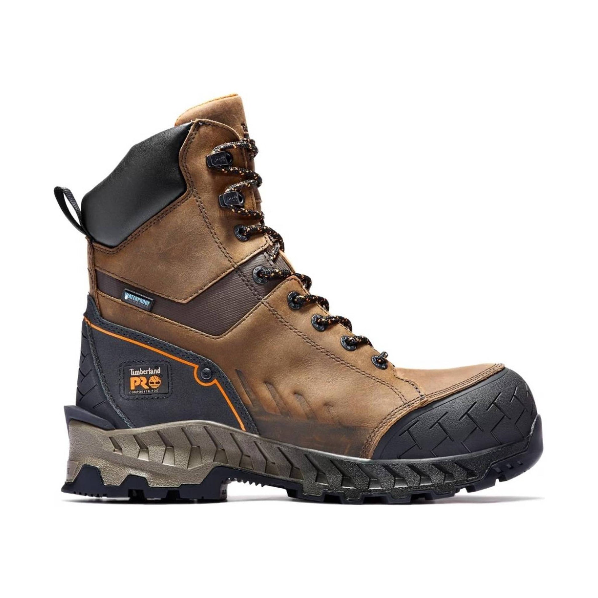 Timberland Pro Men's Work Summit 8 Inch Composite Toe Work Boot - Distressed Brown Full-Grain by Lenny's Shoe & Apparel